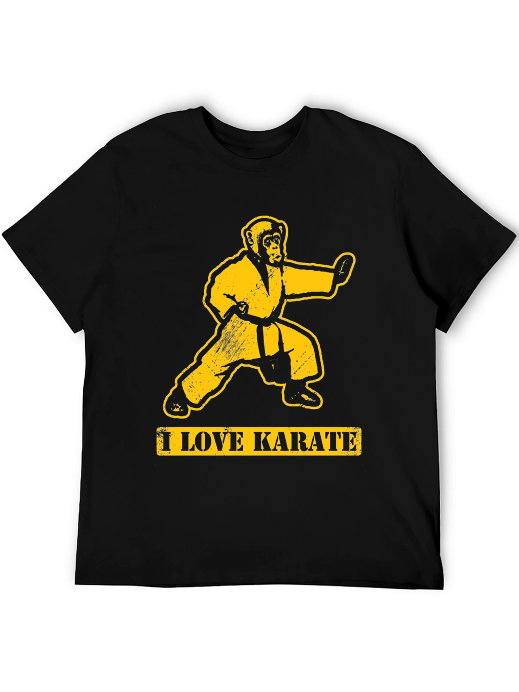 I Love Karate Monkey Graphic T-Shirt