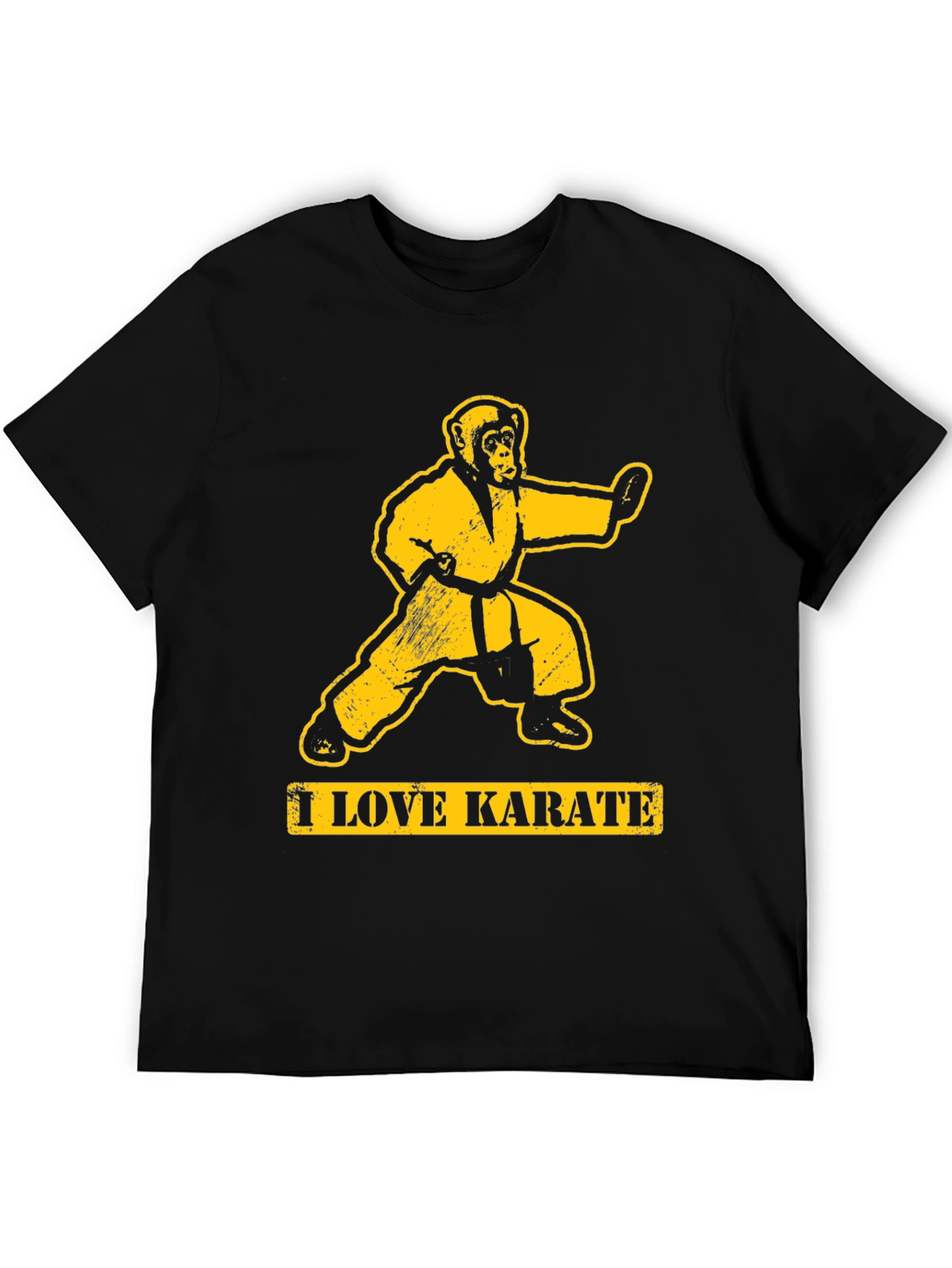 I Love Karate Monkey Graphic T-Shirt