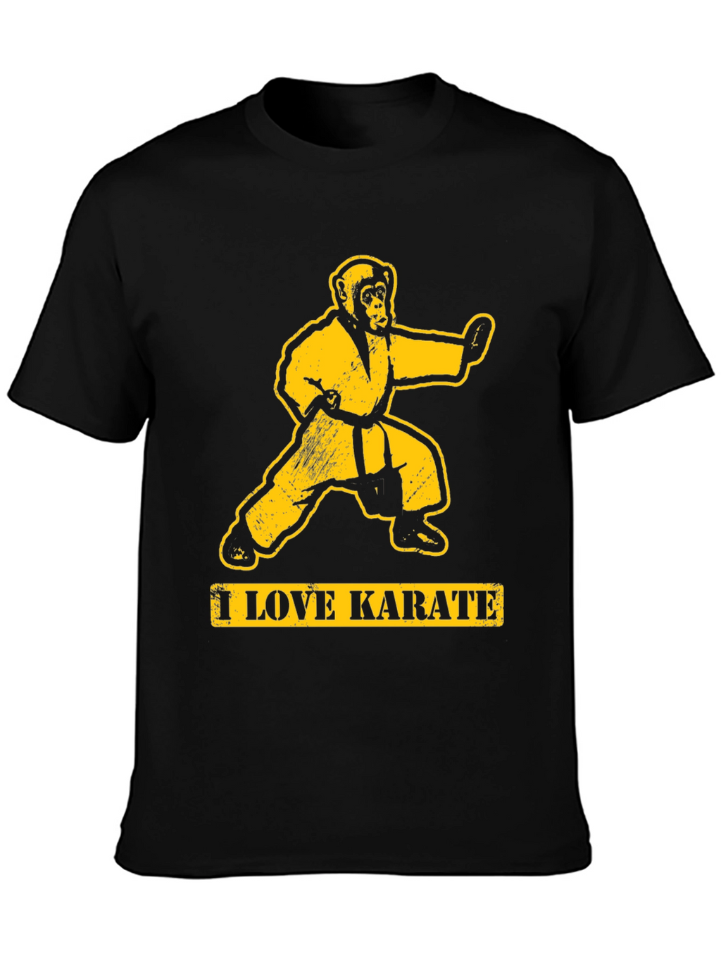 I Love Karate Monkey Graphic T-Shirt