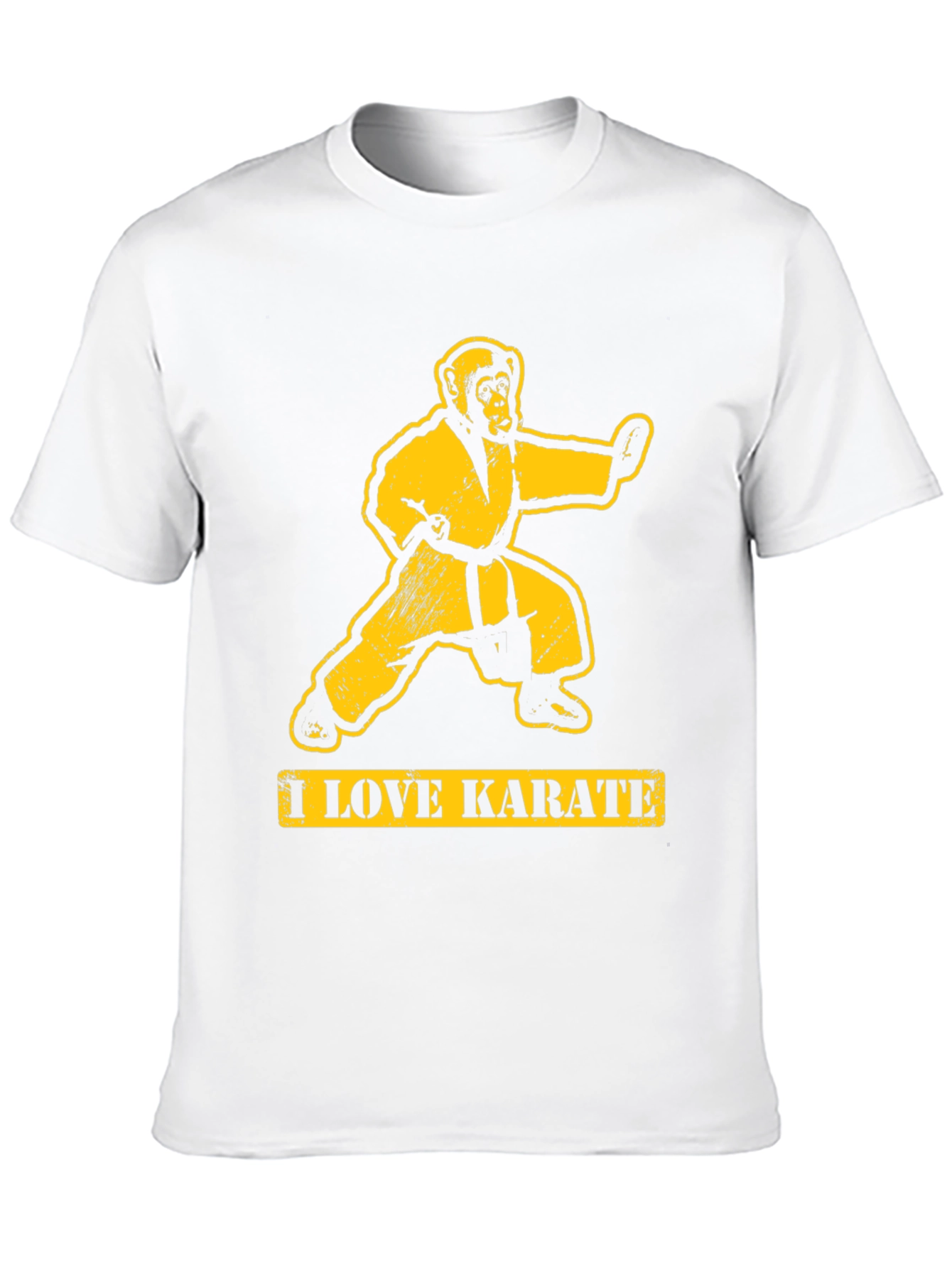 I Love Karate Monkey Graphic T-Shirt