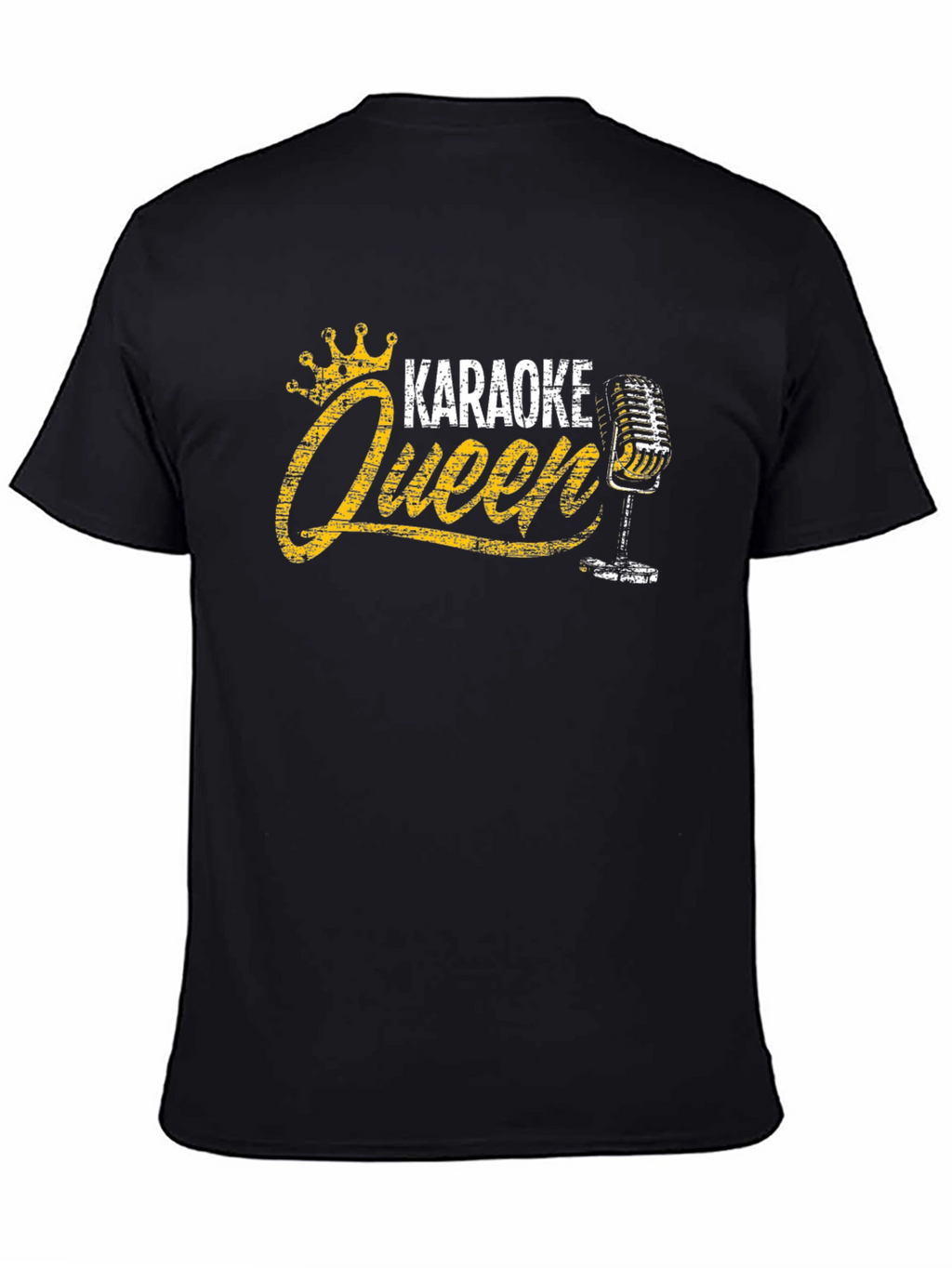 Karaoke Queen Graphic T-Shirt - Black Tee