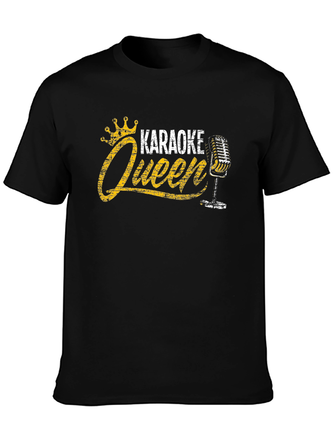 Karaoke Queen Graphic T-Shirt - Black Tee