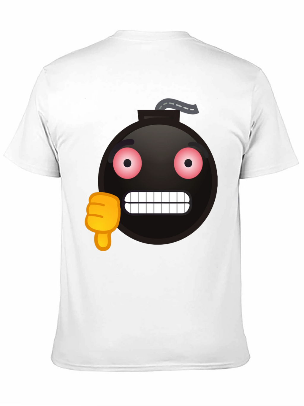 Bomb Emoji Thumbs Down Graphic T-Shirt