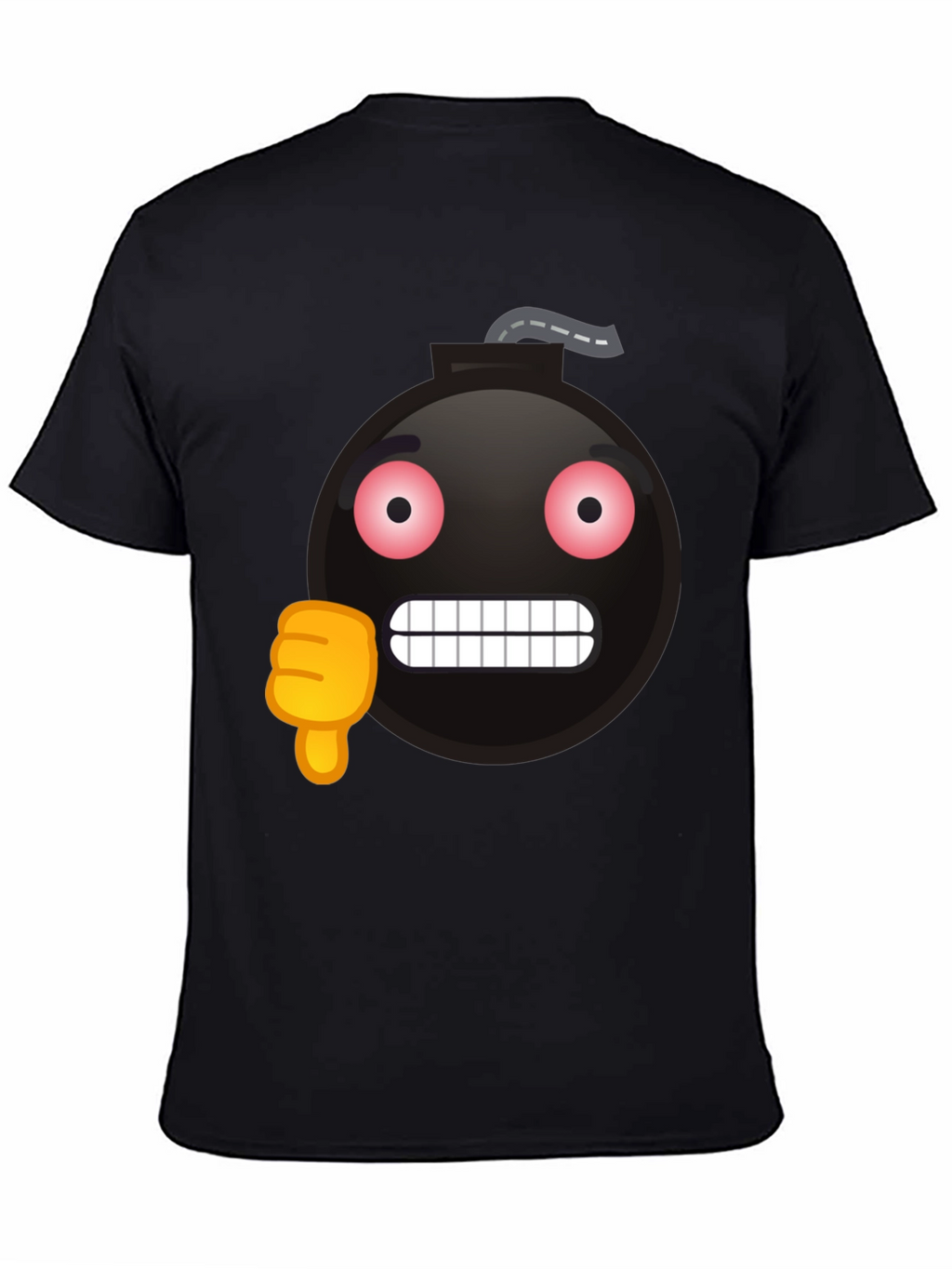 Bomb Emoji Thumbs Down Graphic T-Shirt