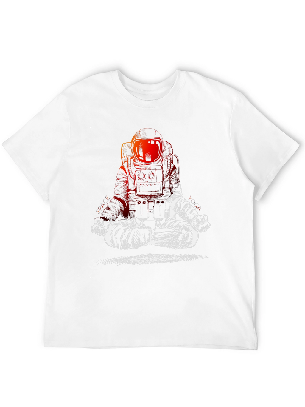 Astronaut Meditation Black T-Shirt