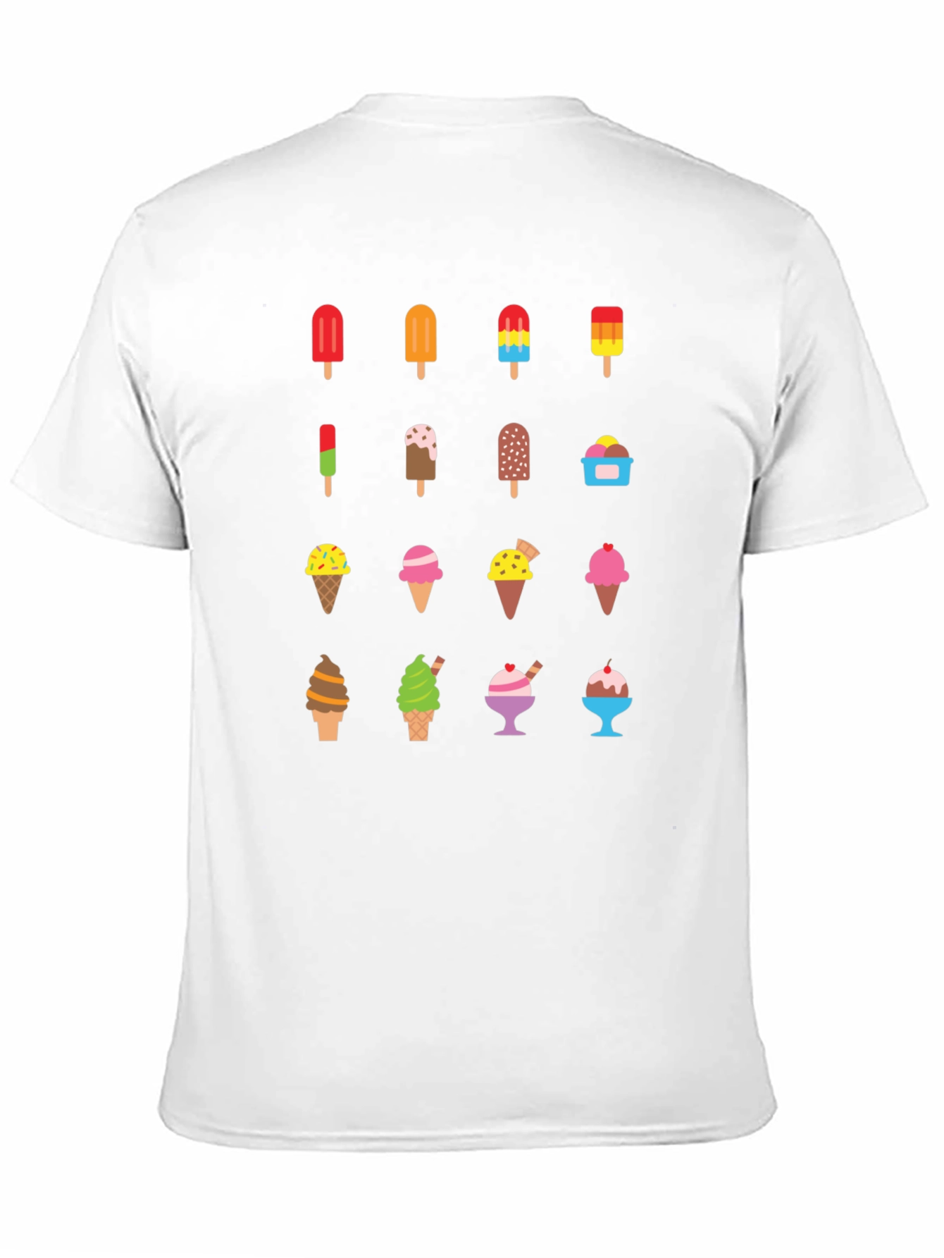 Ice Cream Graphic Print Black T-Shirt