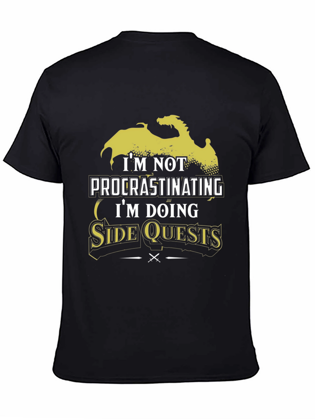 Side Quests Black Graphic T-Shirt