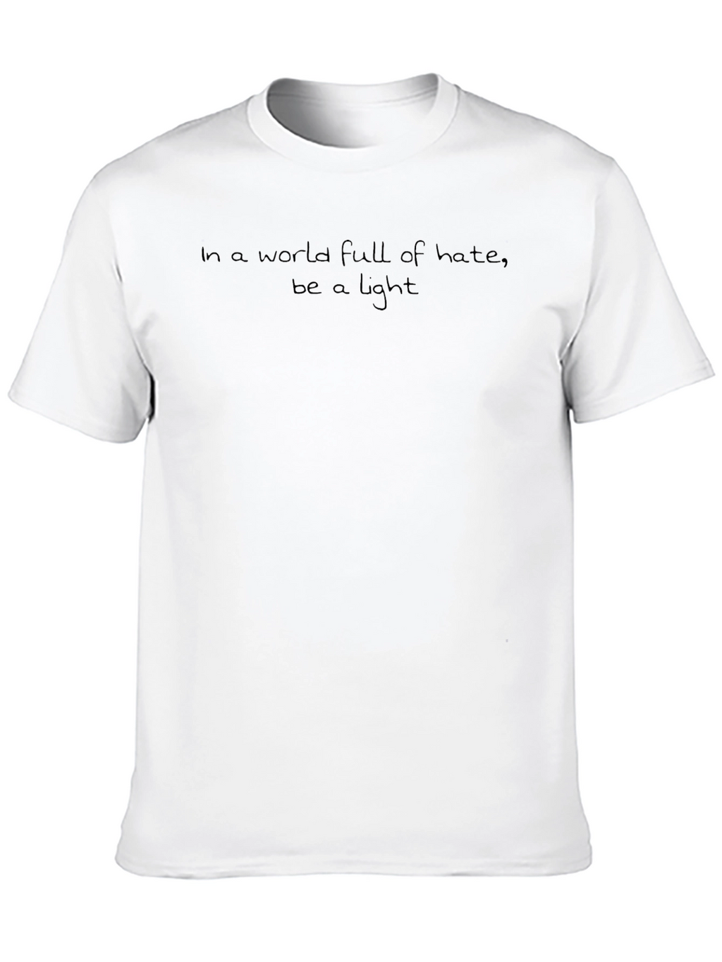 Be A Light Graphic Tee - Inspirational Black T-Shirt