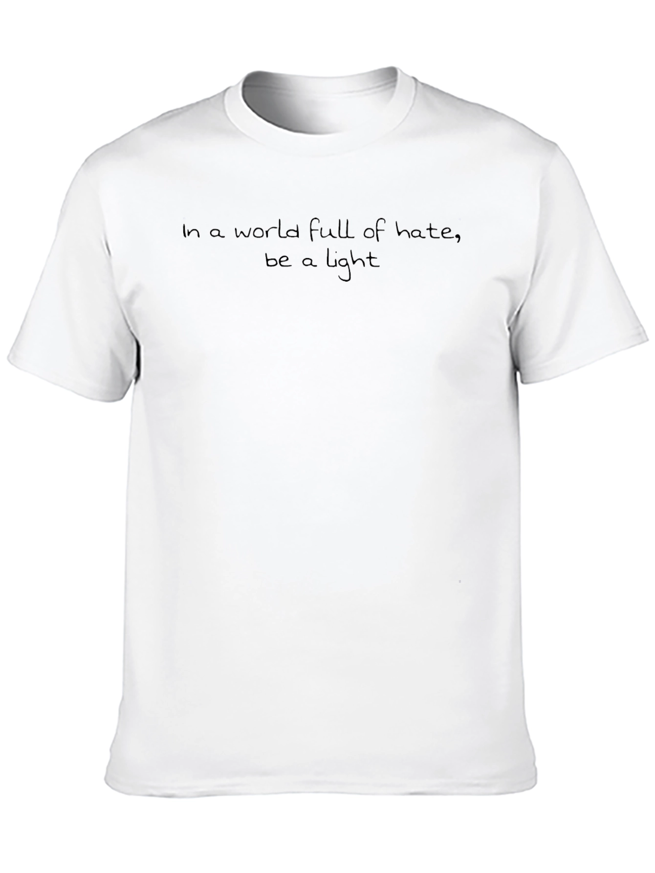 Be A Light Graphic Tee - Inspirational Black T-Shirt