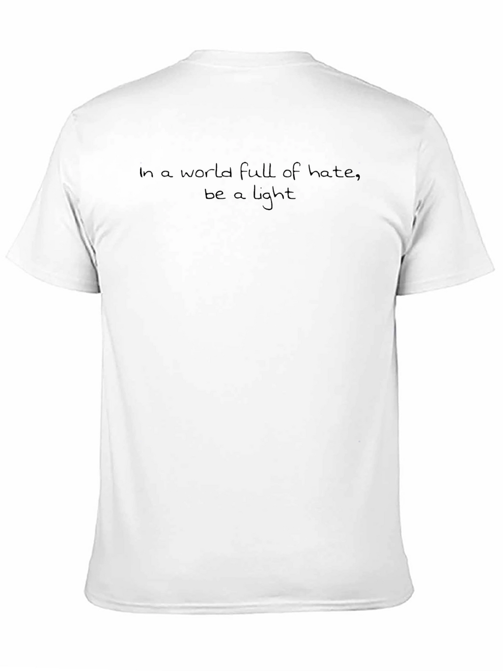 Be A Light Graphic Tee - Inspirational Black T-Shirt