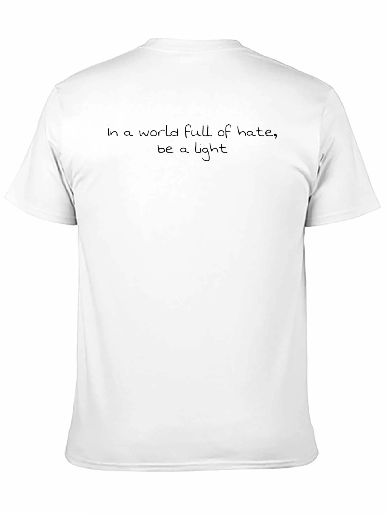 Be A Light Graphic Tee - Inspirational Black T-Shirt