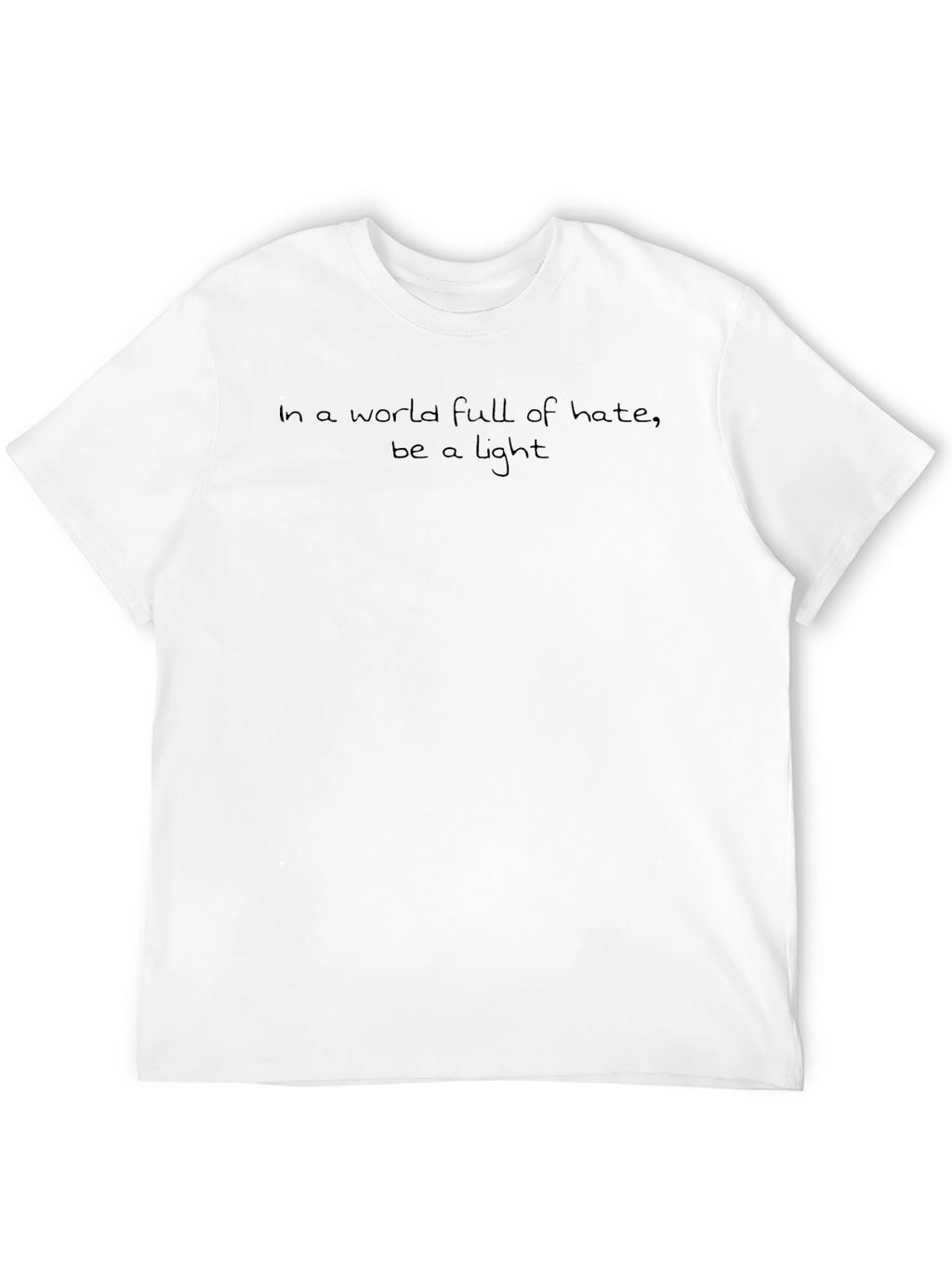 Be A Light Graphic Tee - Inspirational Black T-Shirt