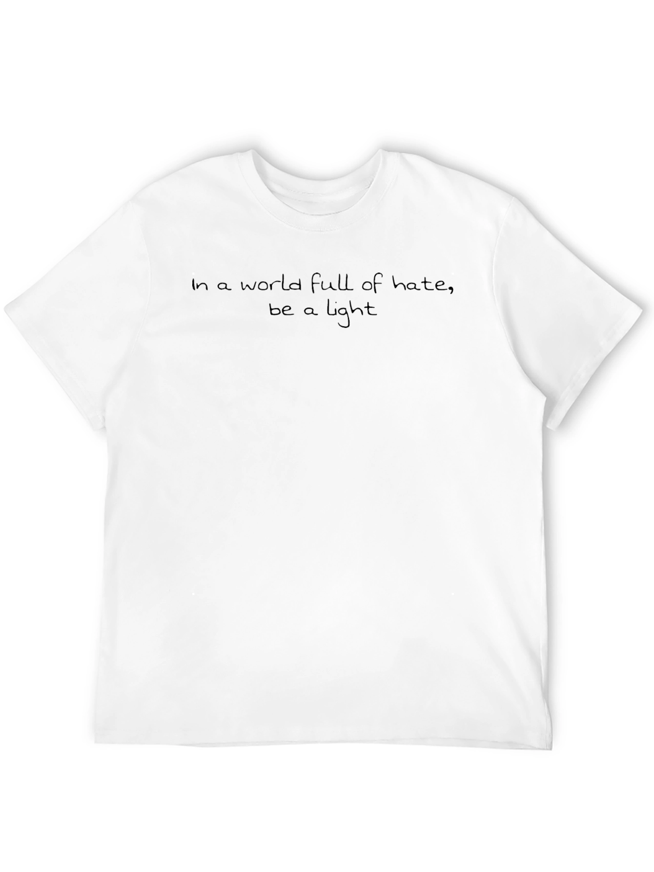 Be A Light Graphic Tee - Inspirational Black T-Shirt