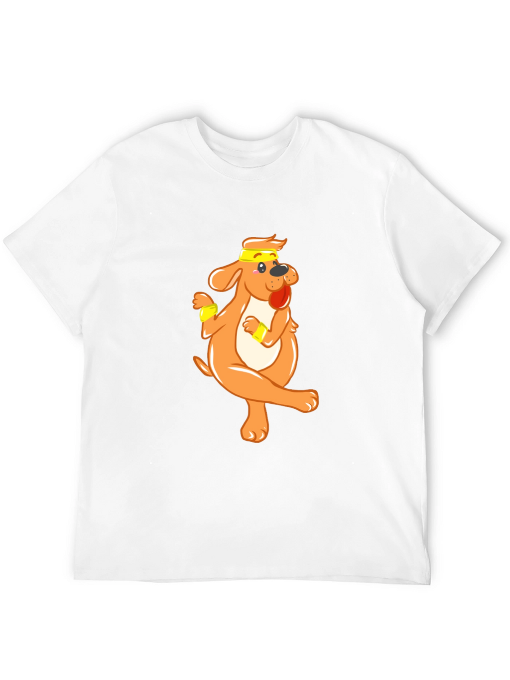 Funny Dog Cartoon Black T-Shirt
