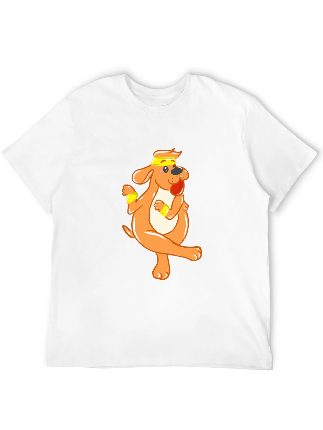 Funny Dog Cartoon Black T-Shirt