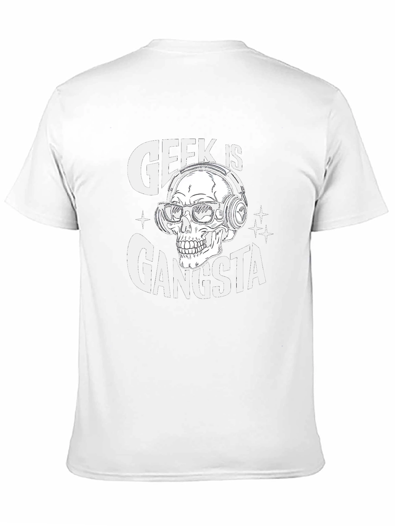 Geek is Gangsta Skull Graphic T-Shirt