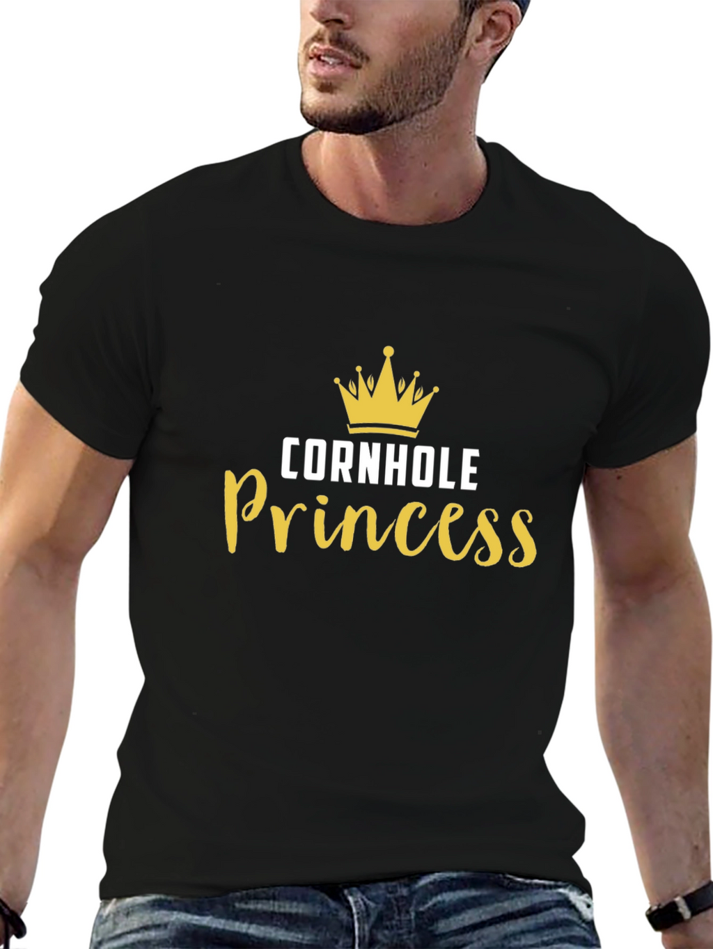 Cornhole Princess Black T-Shirt