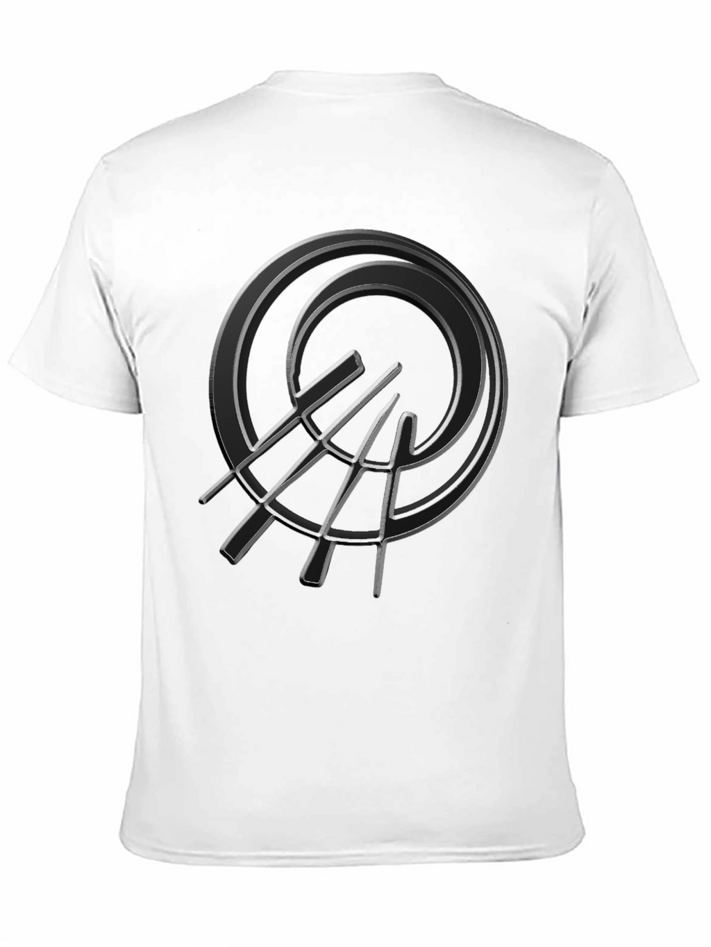 Abstract Circle Graphic Black T-Shirt