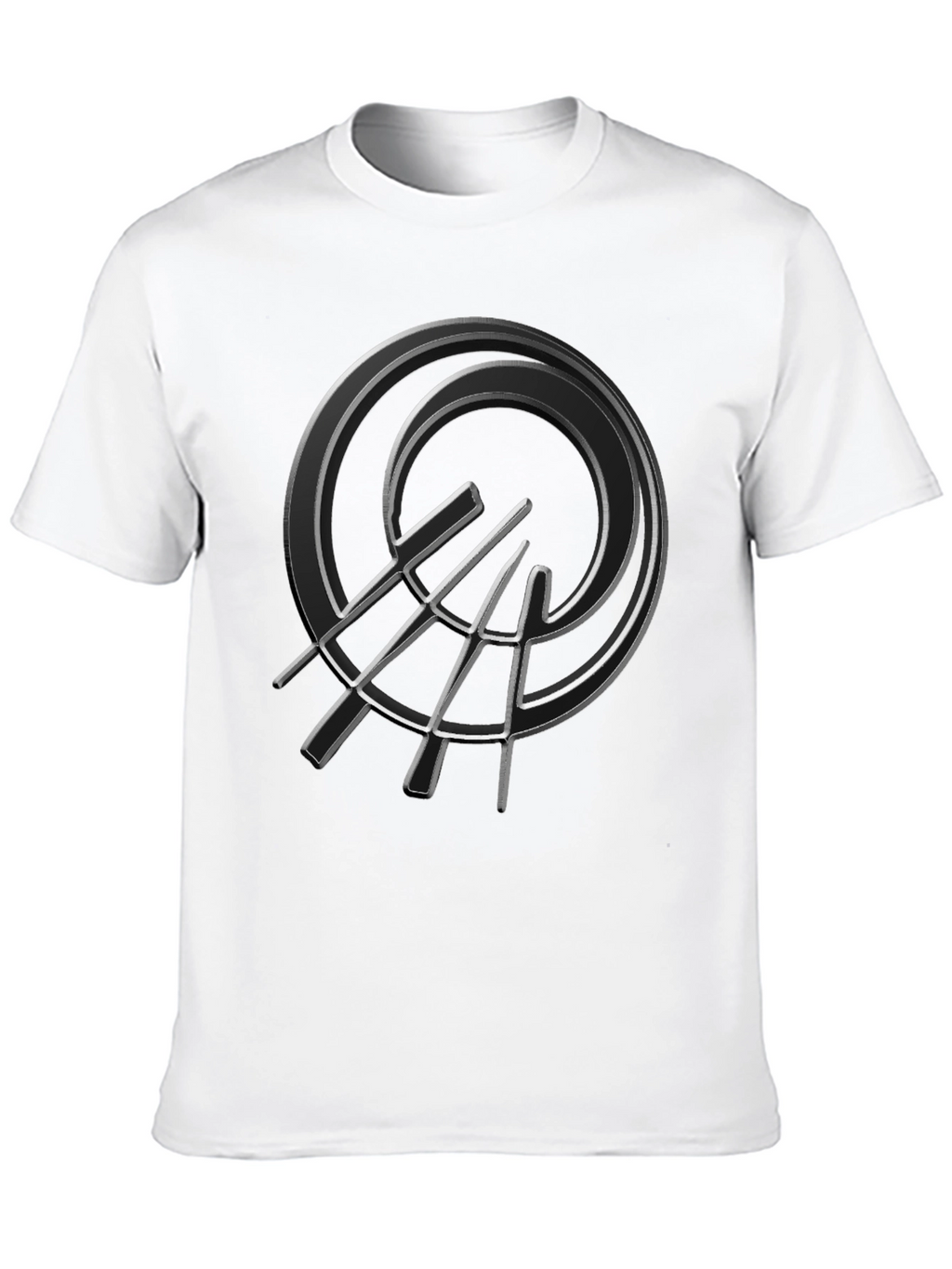 Abstract Circle Graphic Black T-Shirt