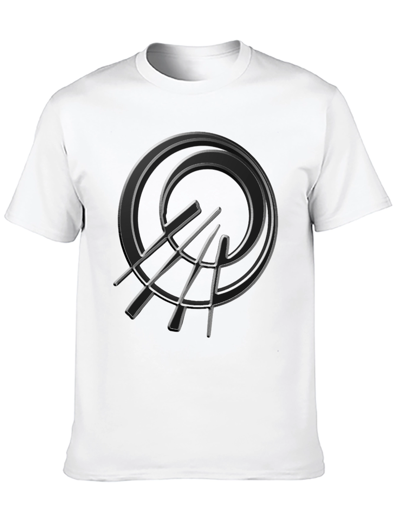 Abstract Circle Graphic Black T-Shirt