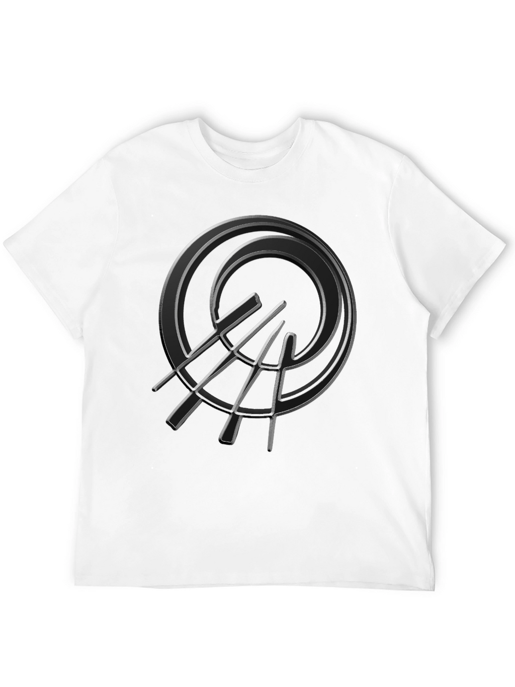 Abstract Circle Graphic Black T-Shirt