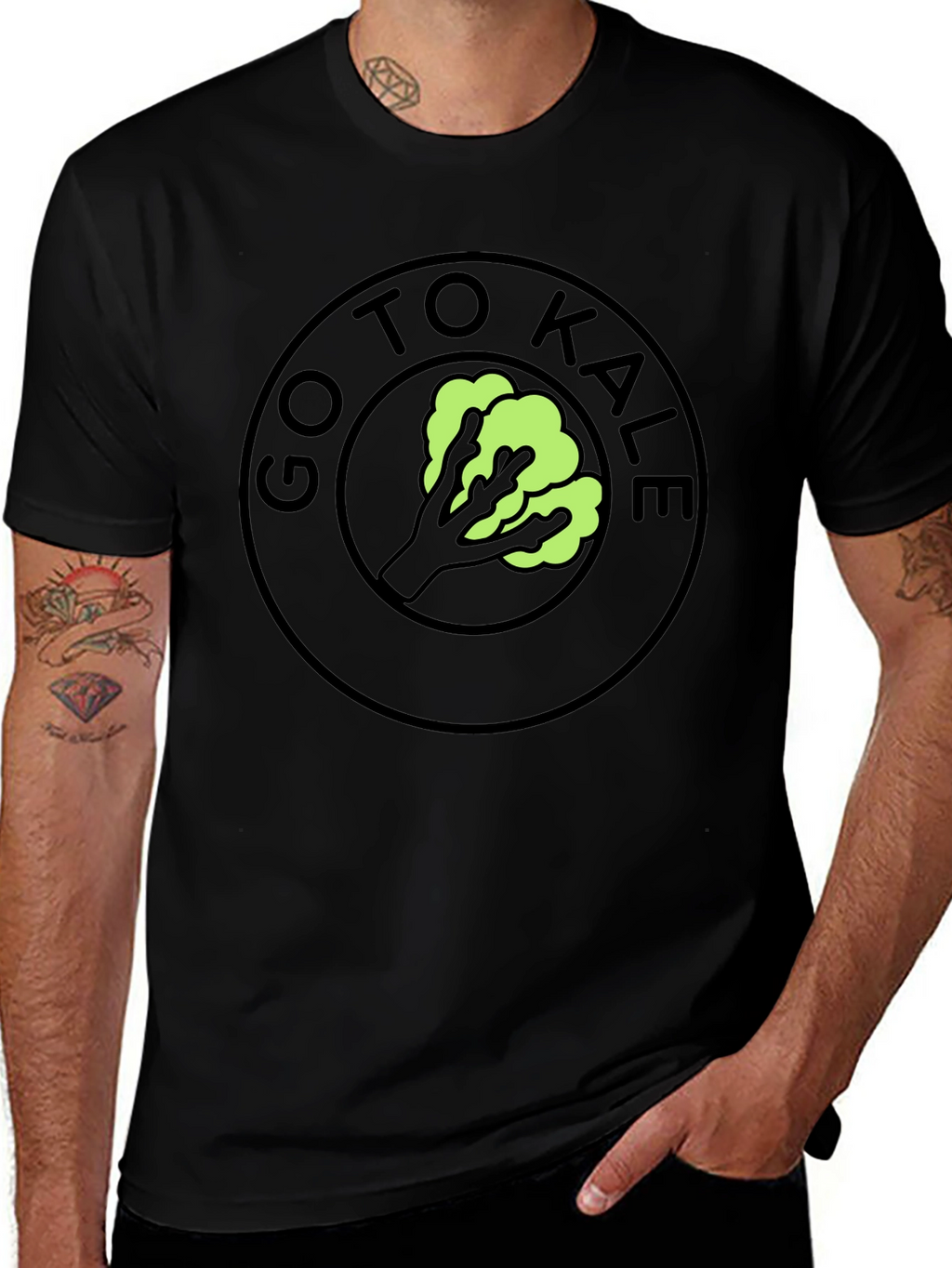 Go To Kale Funny T-Shirt Black