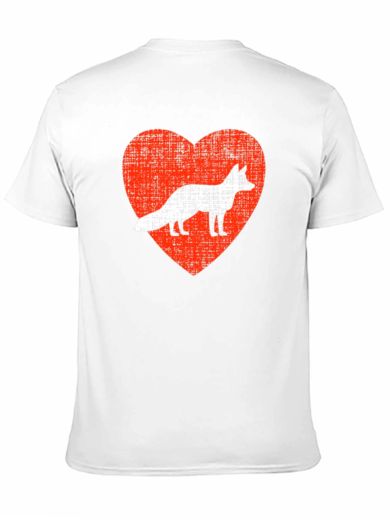 Fox Love Heart Graphic Tee - Mens Black T-Shirt