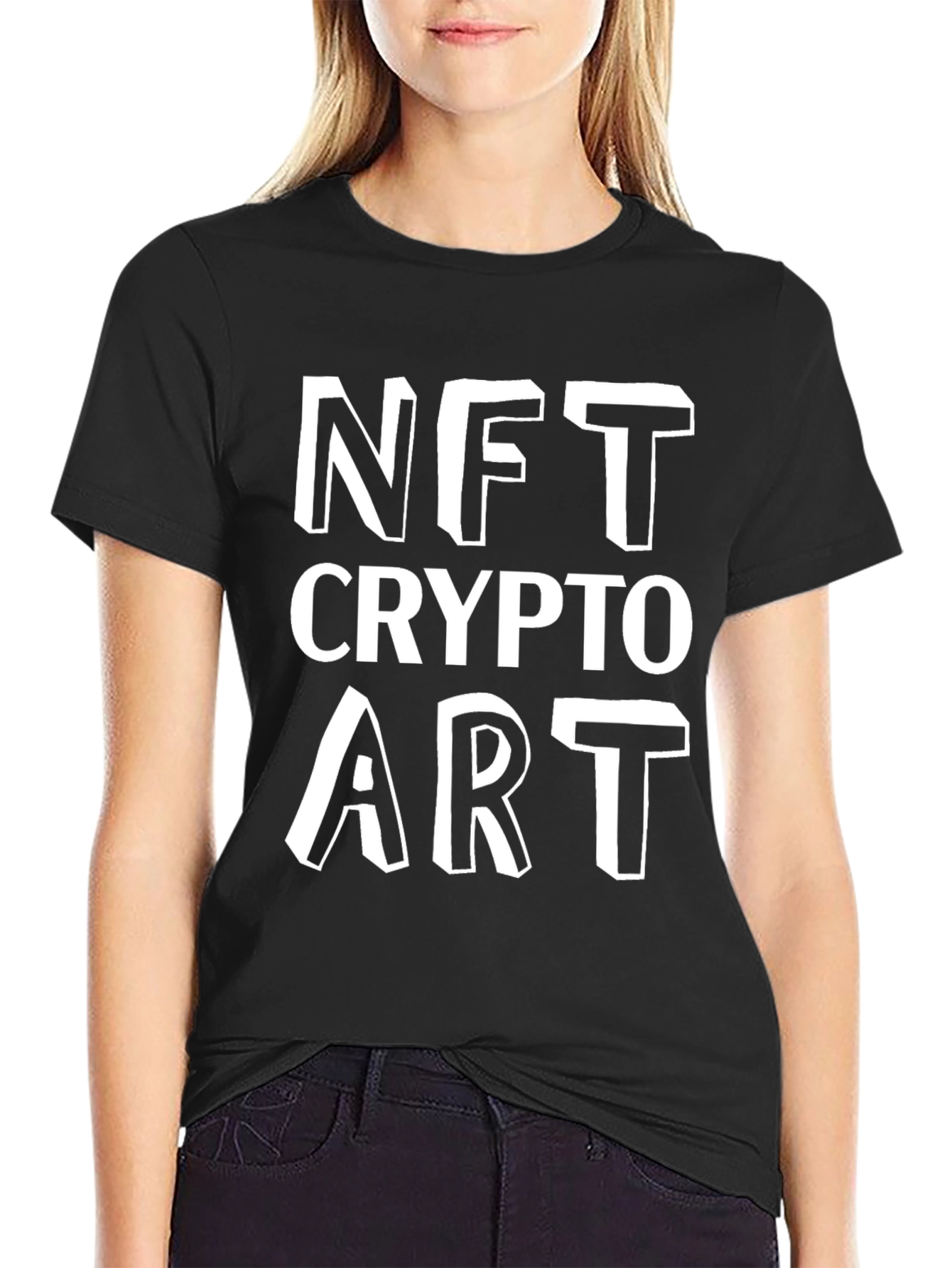 NFT Crypto Art Black T-Shirt