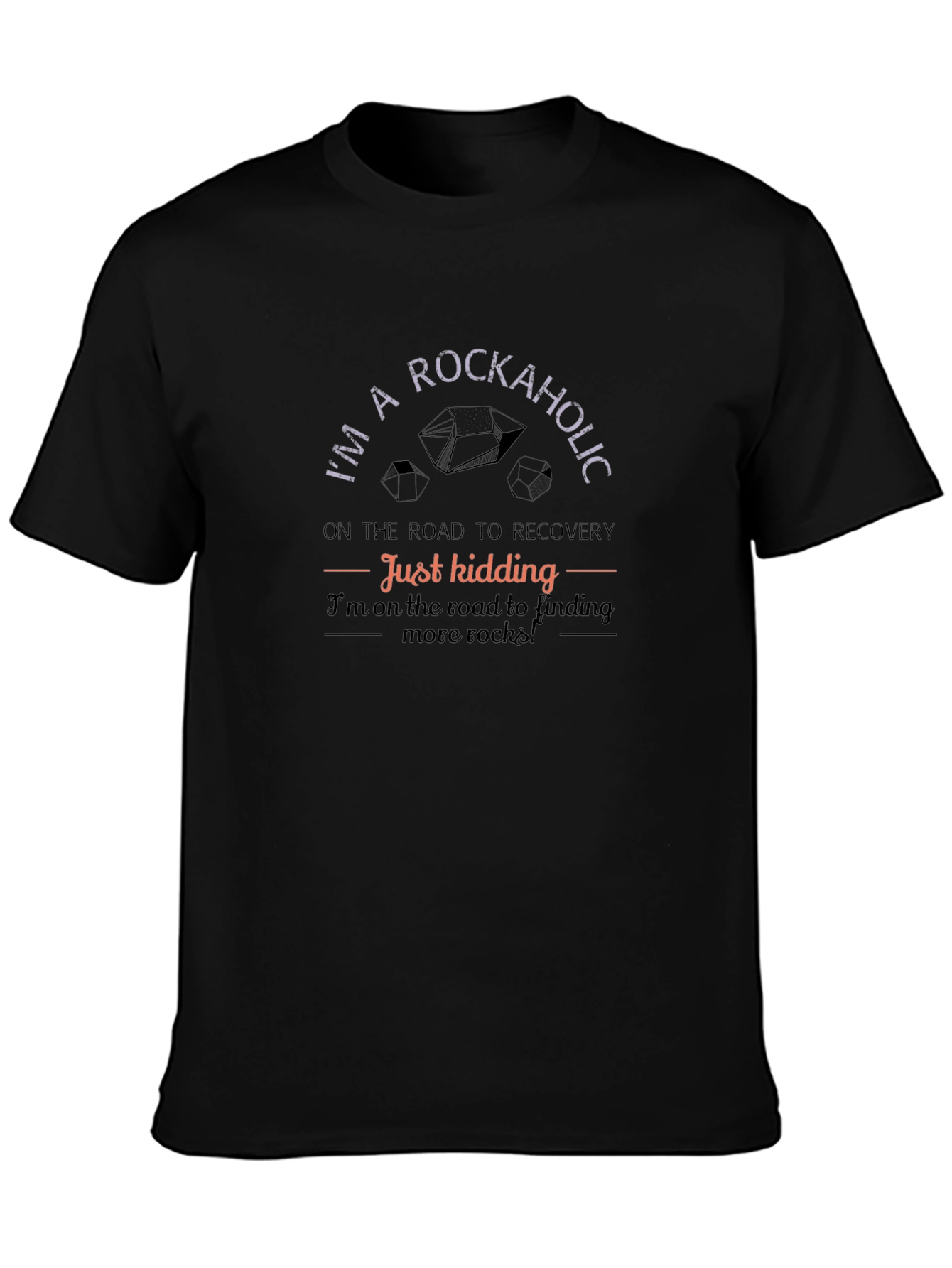 Rockaholic T-Shirt - Road to Recovery Funny Rock Lover Tee