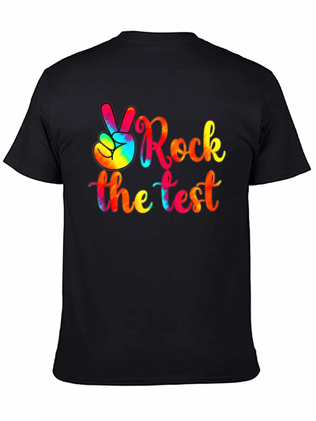 Rock the Test T-Shirt - Tie Dye Peace Sign