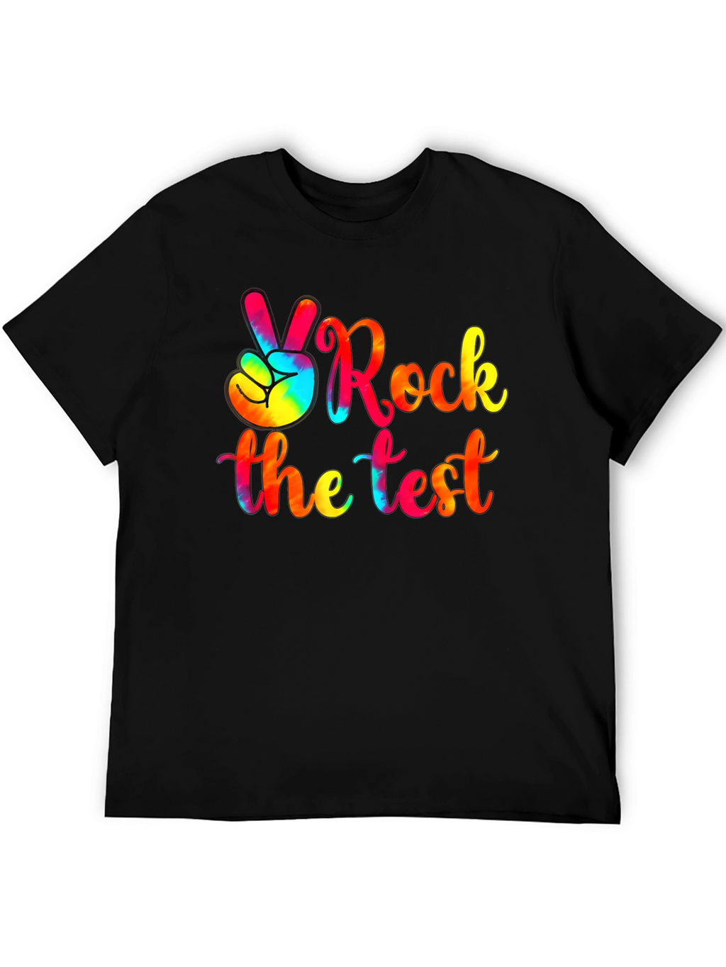 Rock the Test T-Shirt - Tie Dye Peace Sign