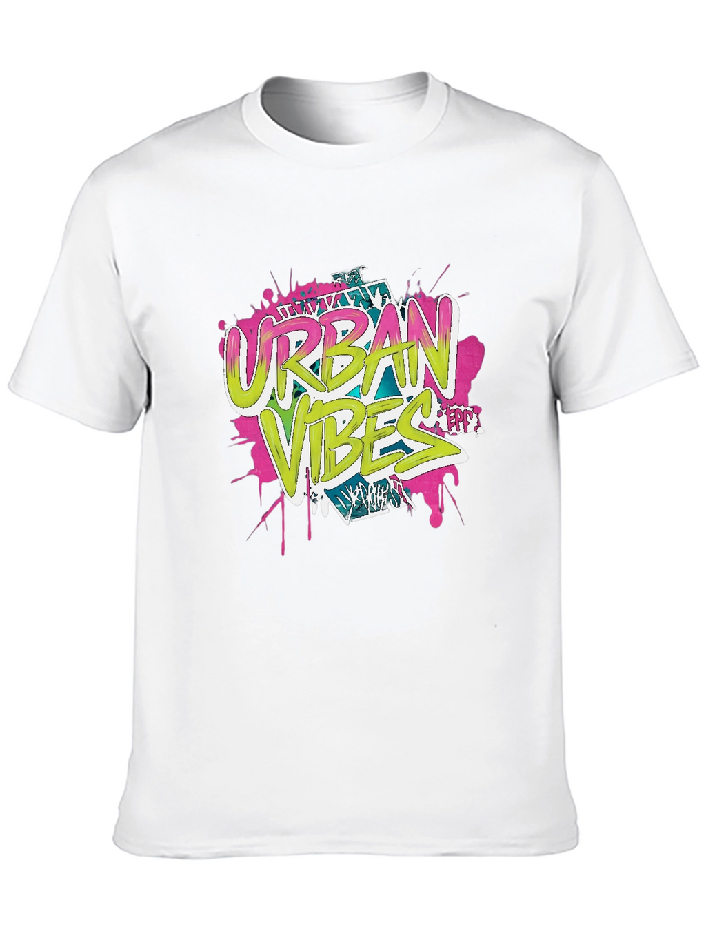 Urban Vibes Graphic Print Black T-Shirt