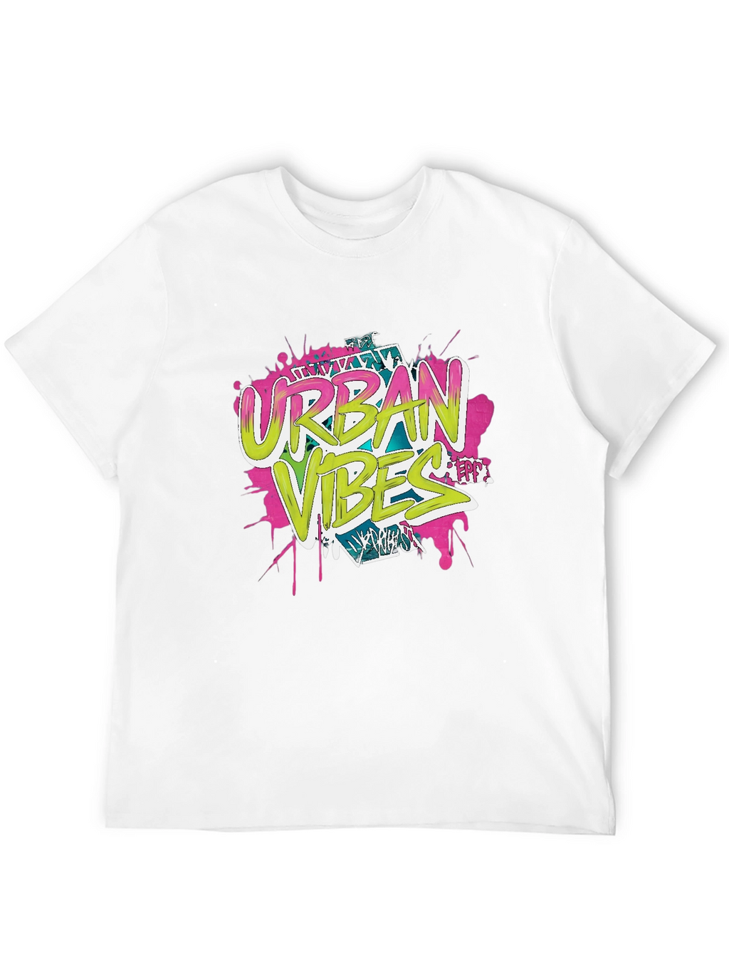 Urban Vibes Graphic Print Black T-Shirt
