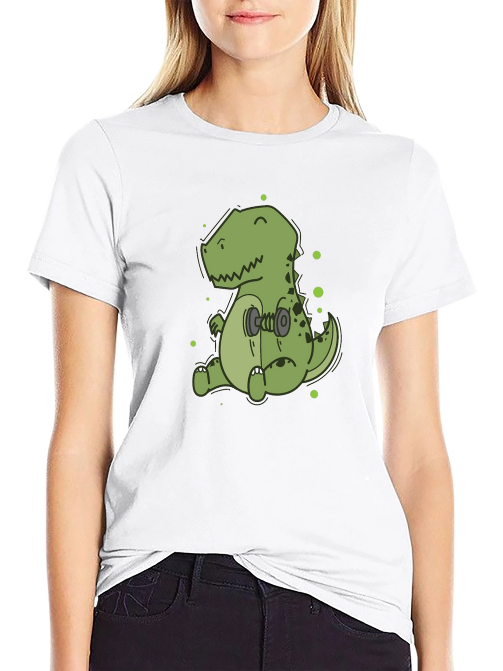Dino Lifting Weights T-Shirt