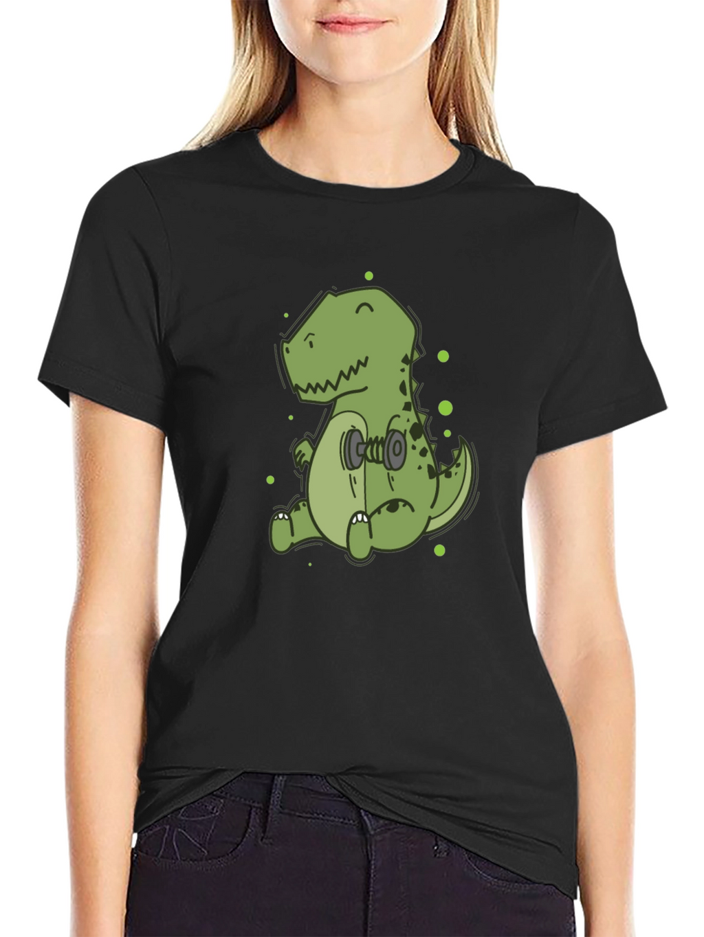 Dino Lifting Weights T-Shirt