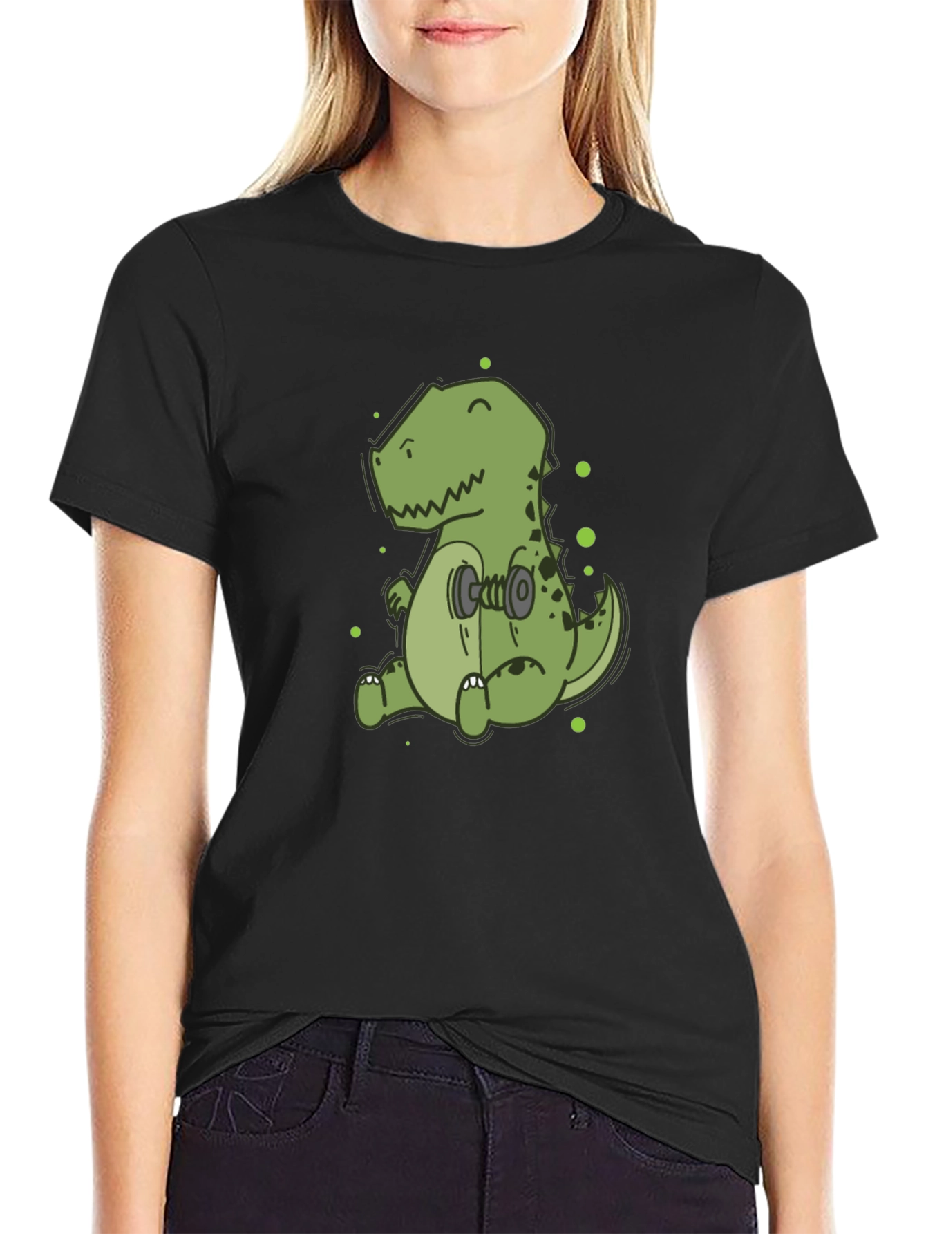 Dino Lifting Weights T-Shirt