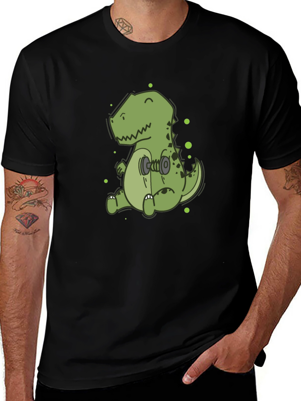 Dino Lifting Weights T-Shirt