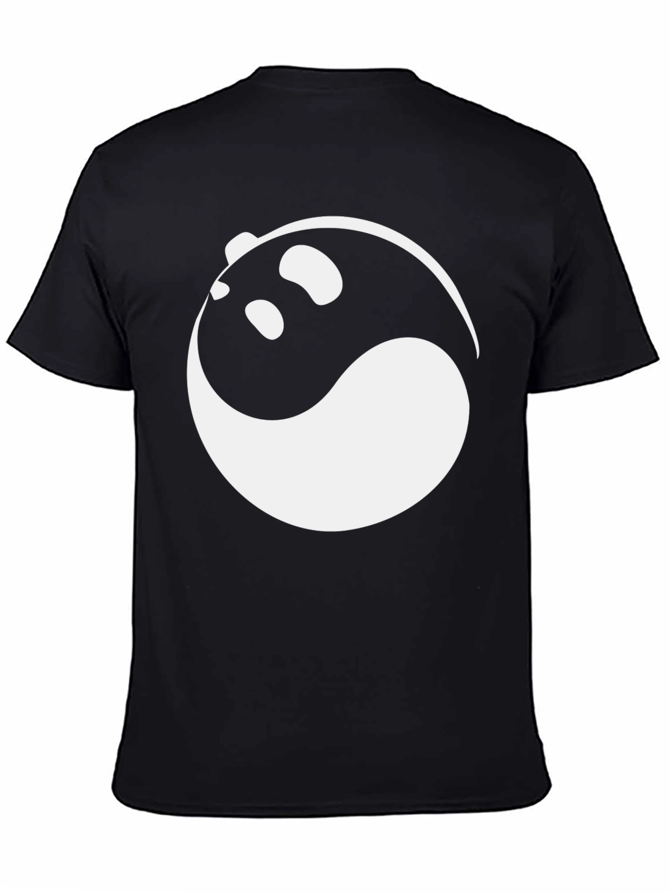 Yin and Yang Panda Graphic Tee - Black