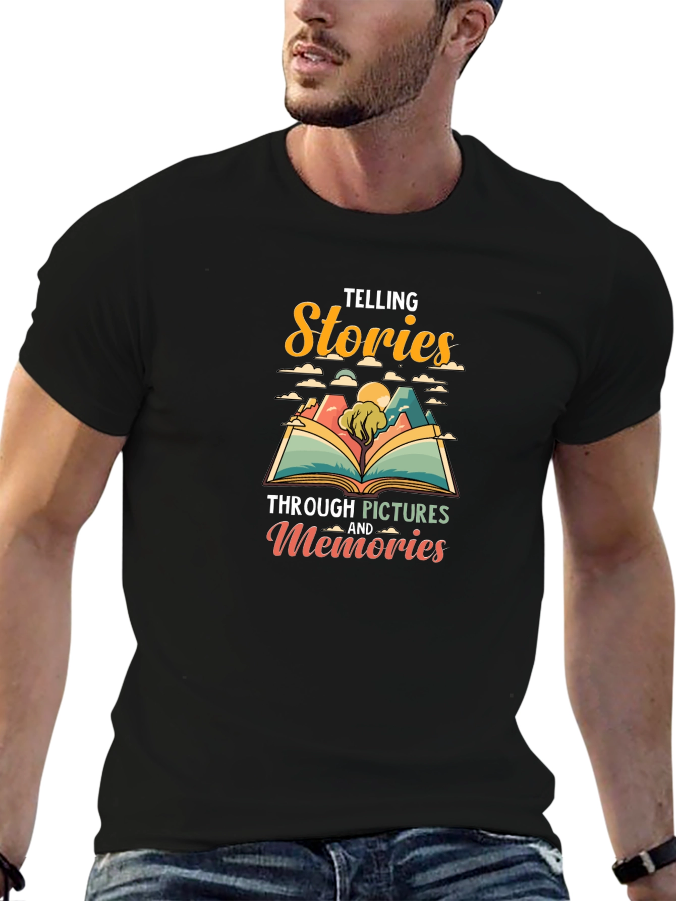 Telling Stories Graphic Tee - Black Unisex T-Shirt