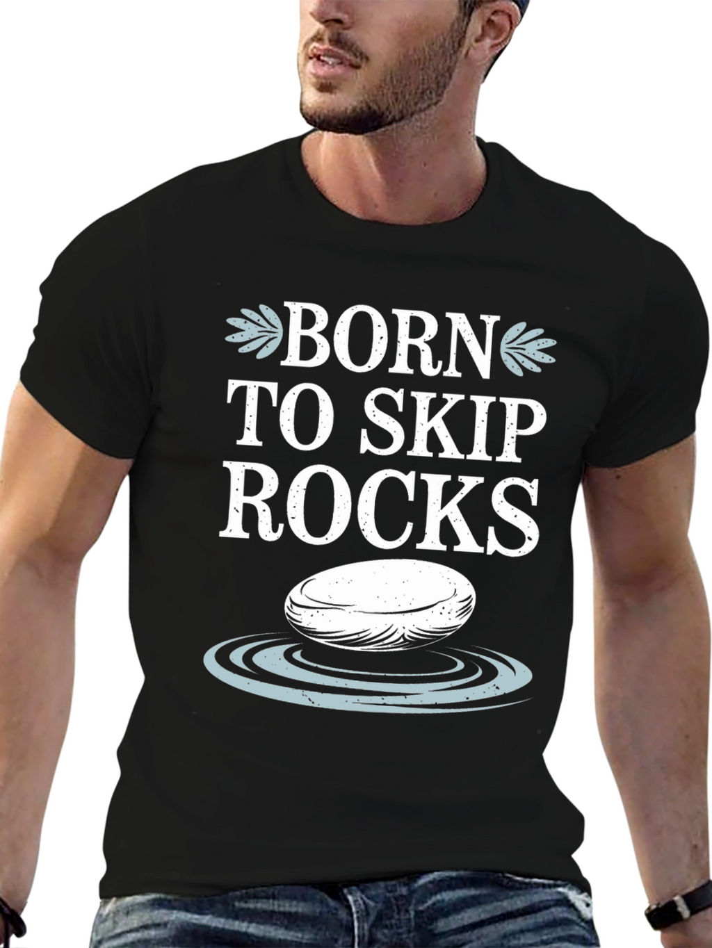 Born To Skip Rocks Graphic Tee