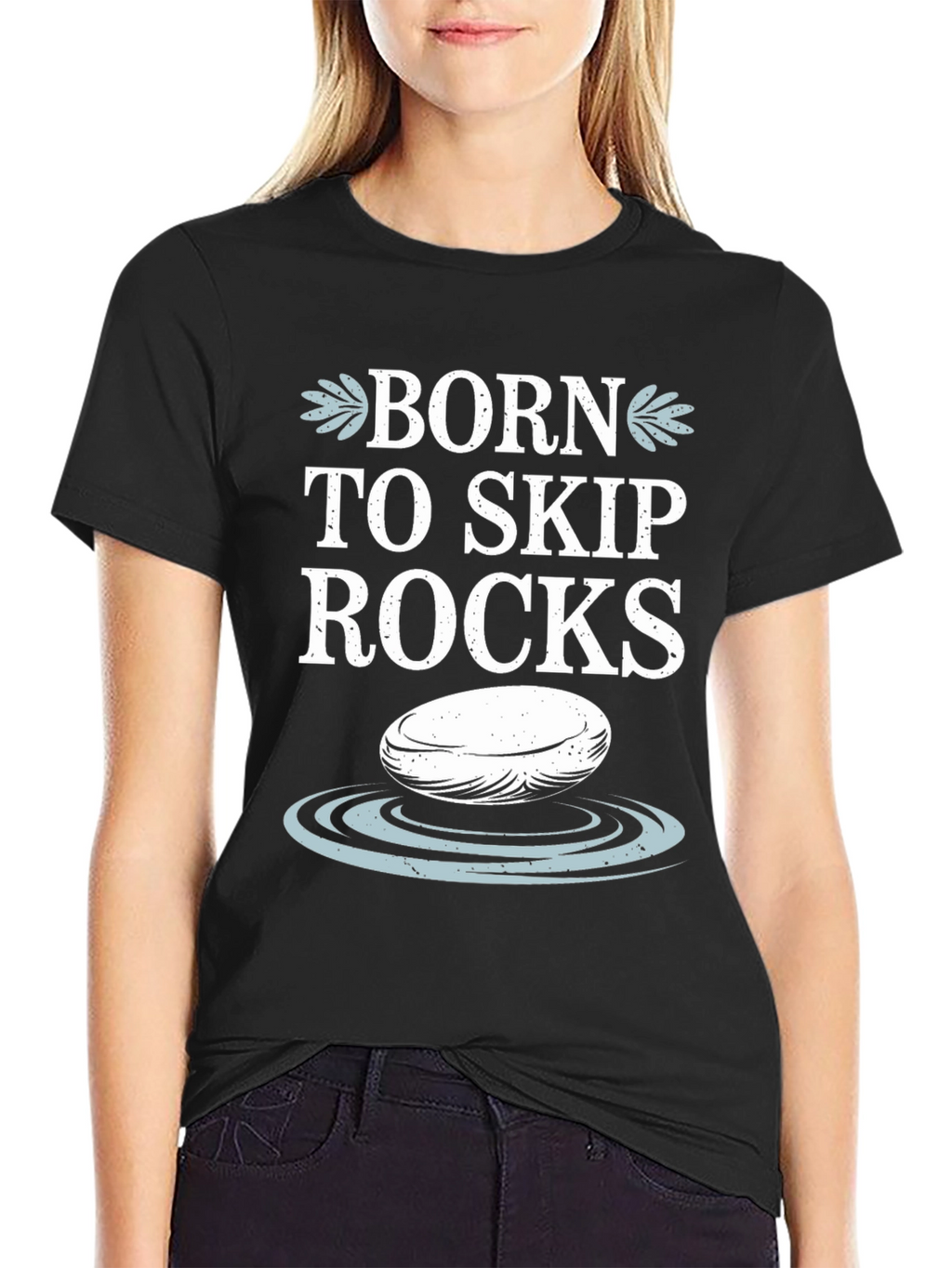 Born To Skip Rocks Graphic Tee