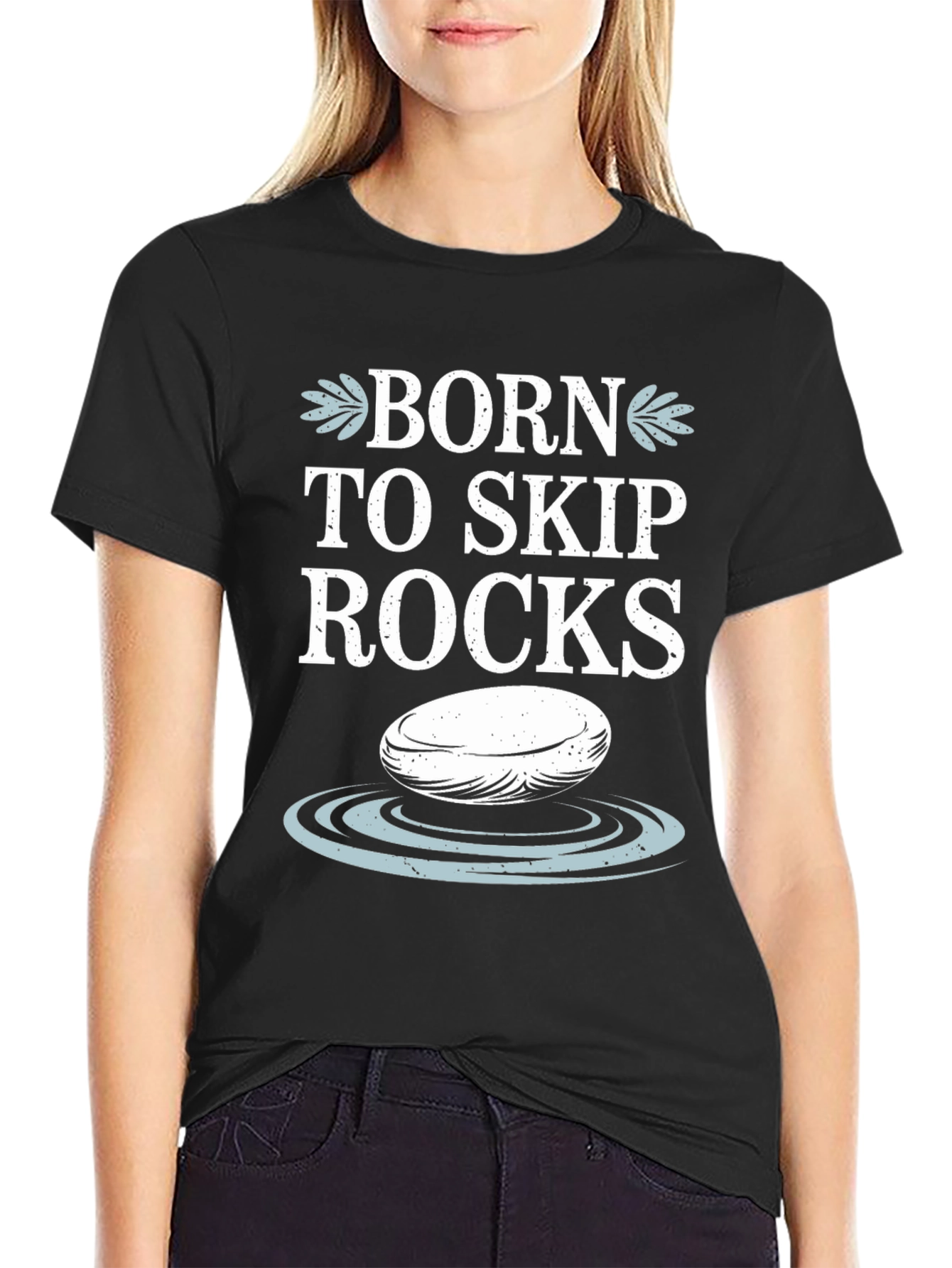 Born To Skip Rocks Graphic Tee