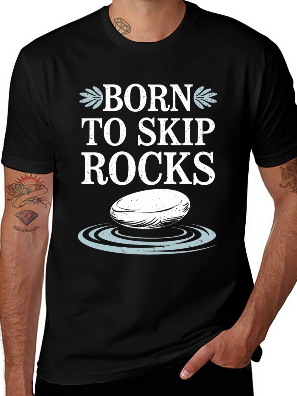 Born To Skip Rocks Graphic Tee