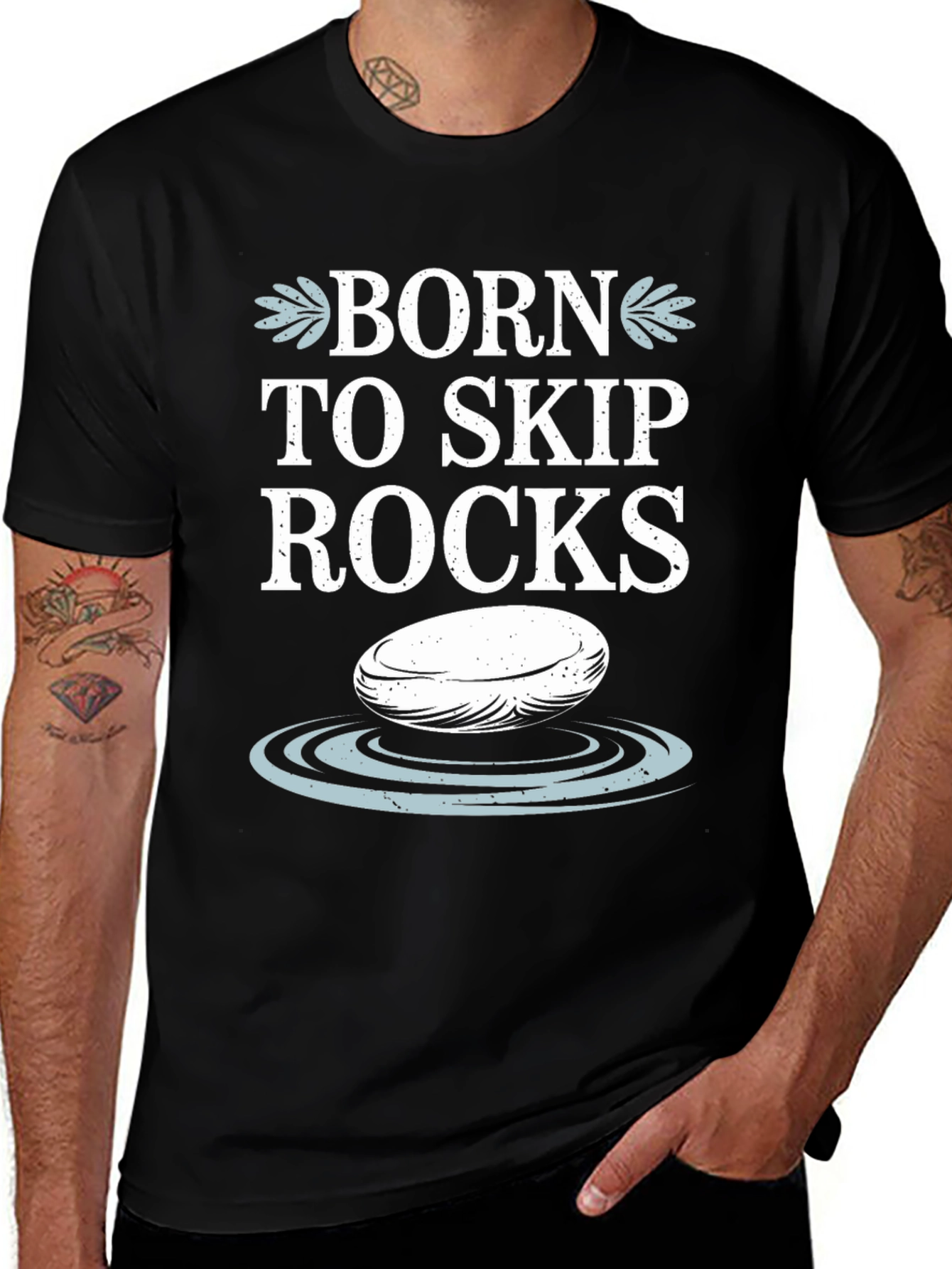 Born To Skip Rocks Graphic Tee