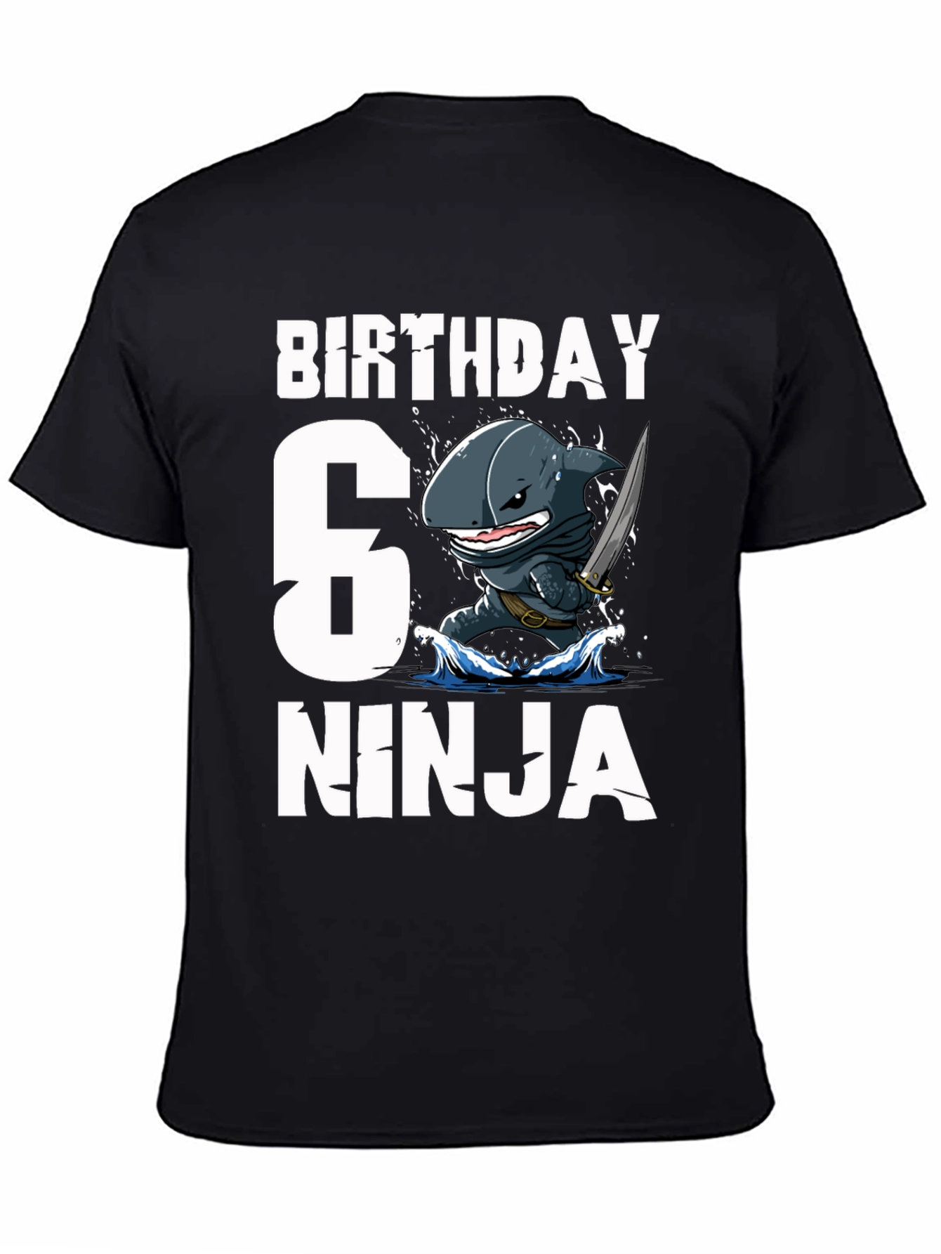6th Birthday Ninja Shark T-Shirt