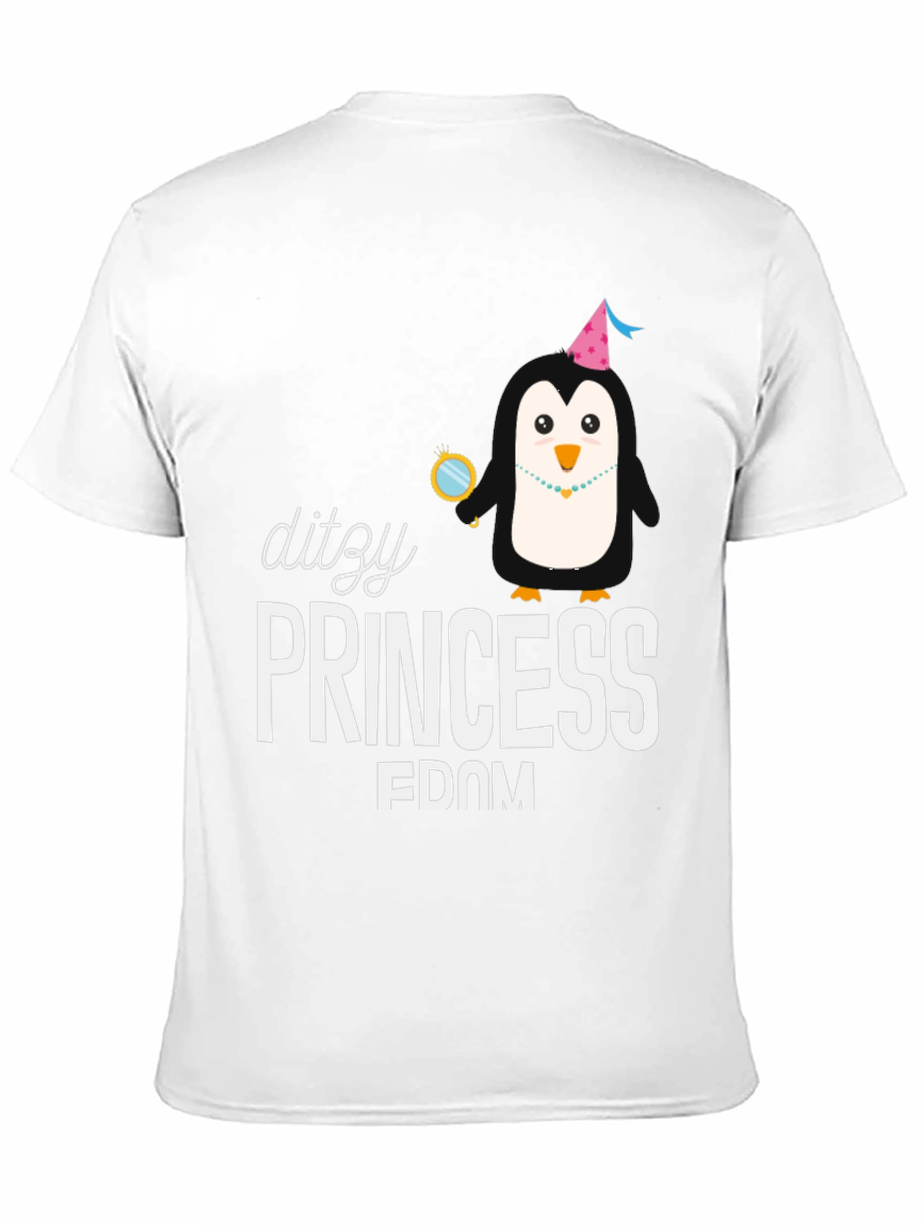 Dizzy Princess Penguin Black T-Shirt