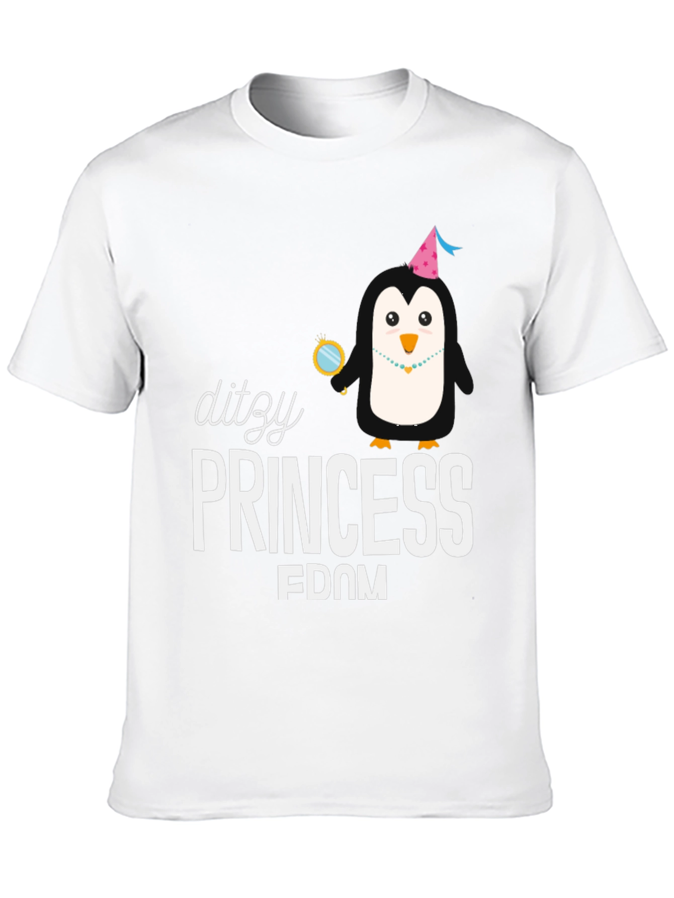 Dizzy Princess Penguin Black T-Shirt