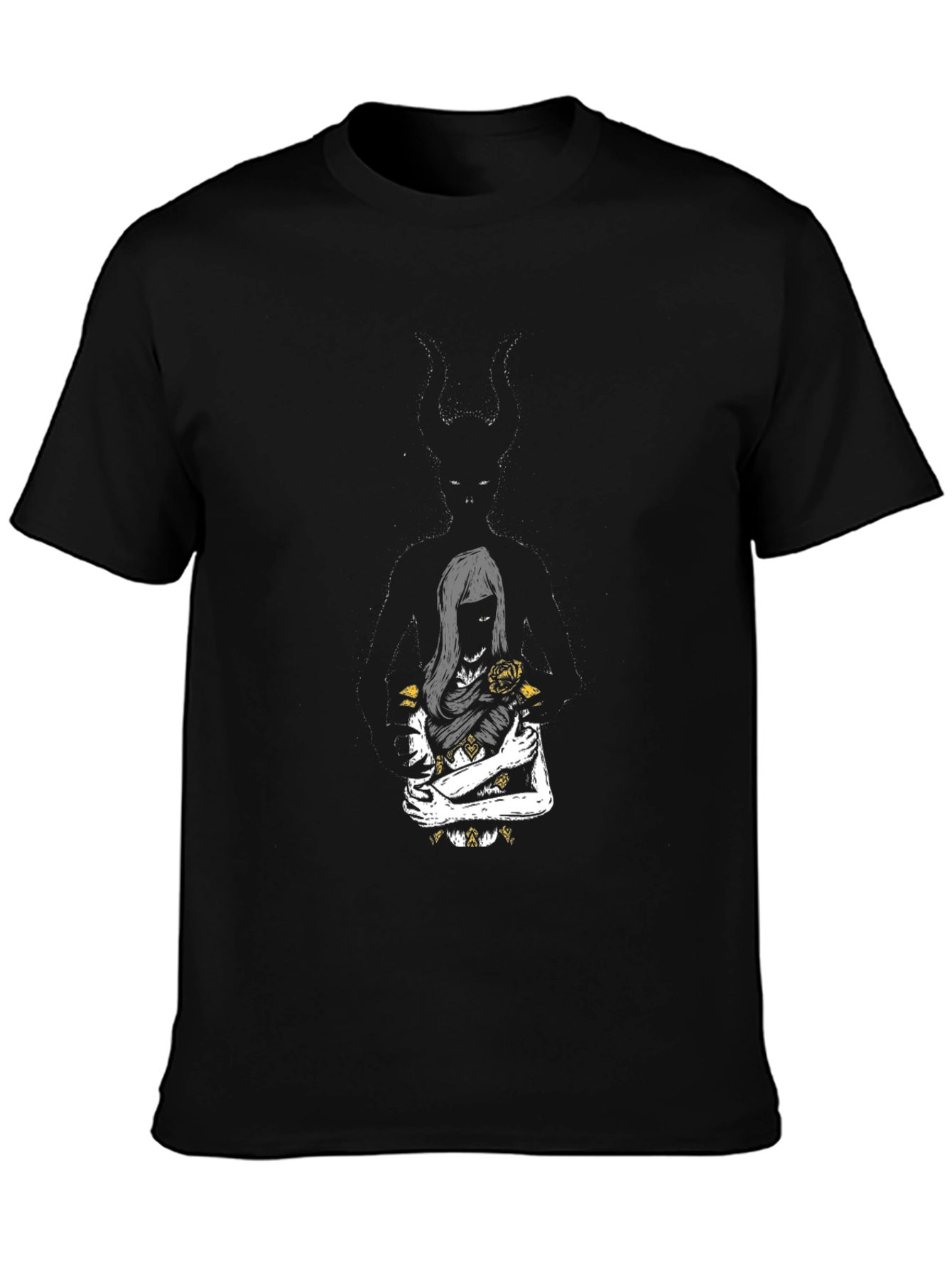 Dark Romance Graphic Tee - Black Cotton