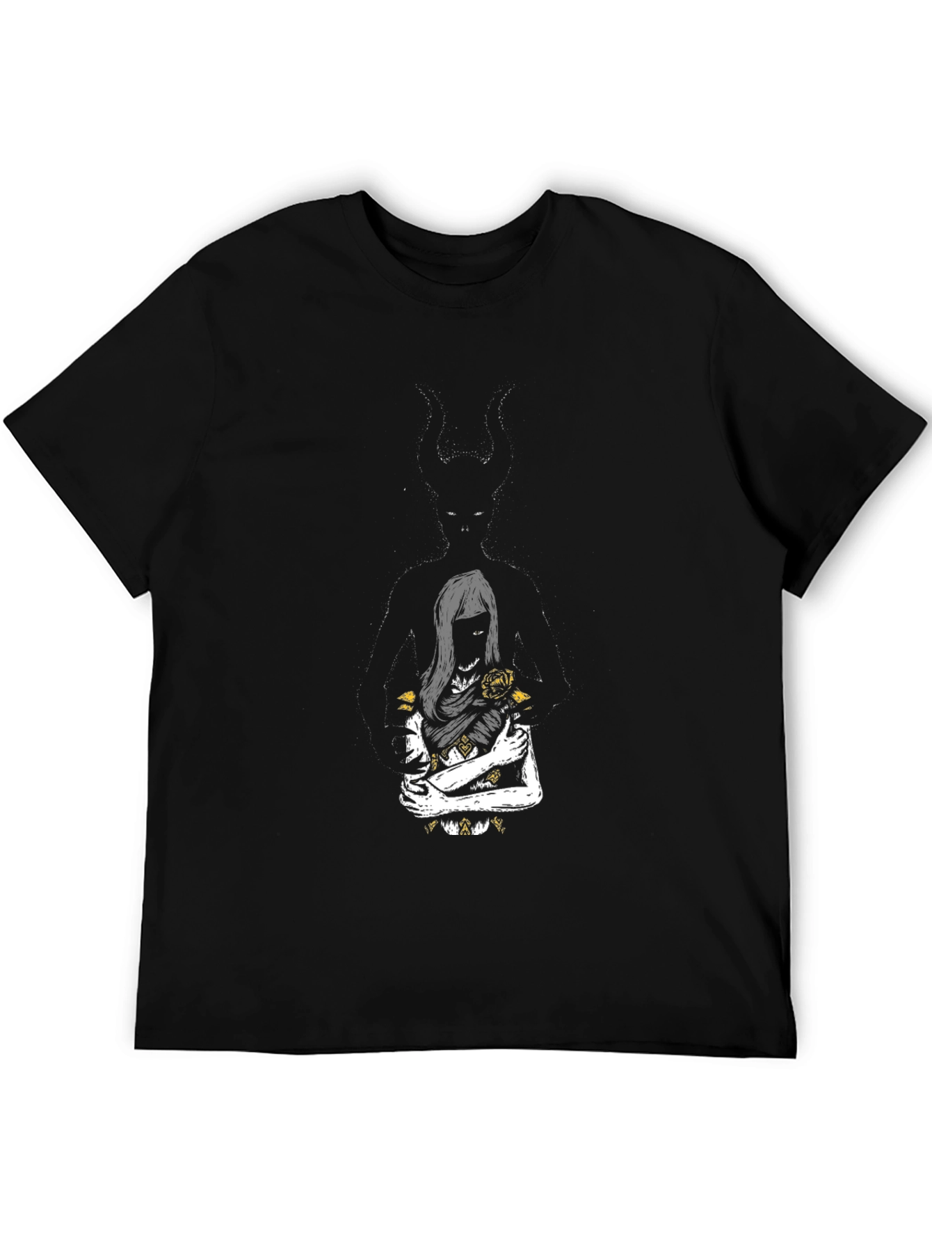 Dark Romance Graphic Tee - Black Cotton