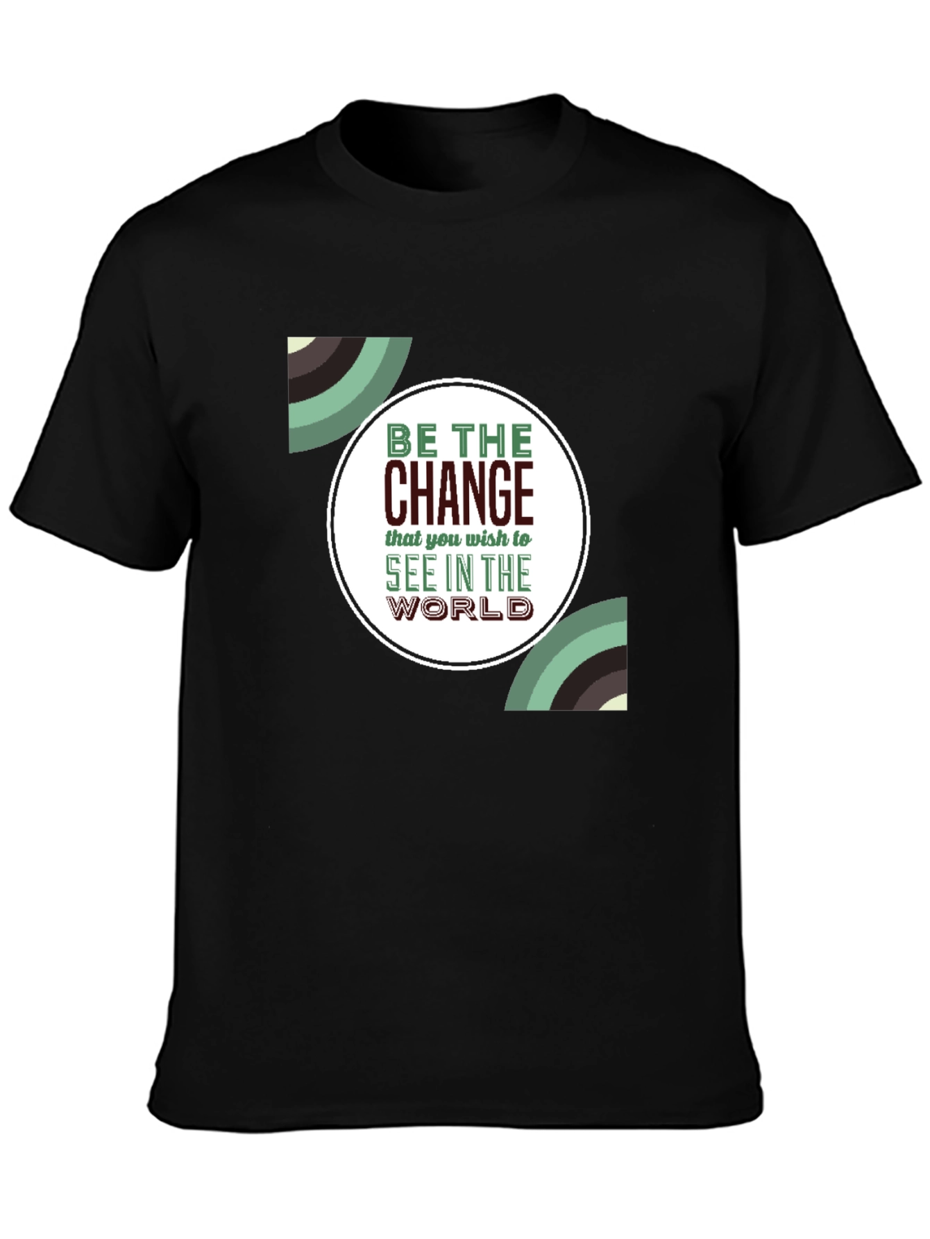 Be the Change Graphic Tee - Stylish Black Cotton T-Shirt